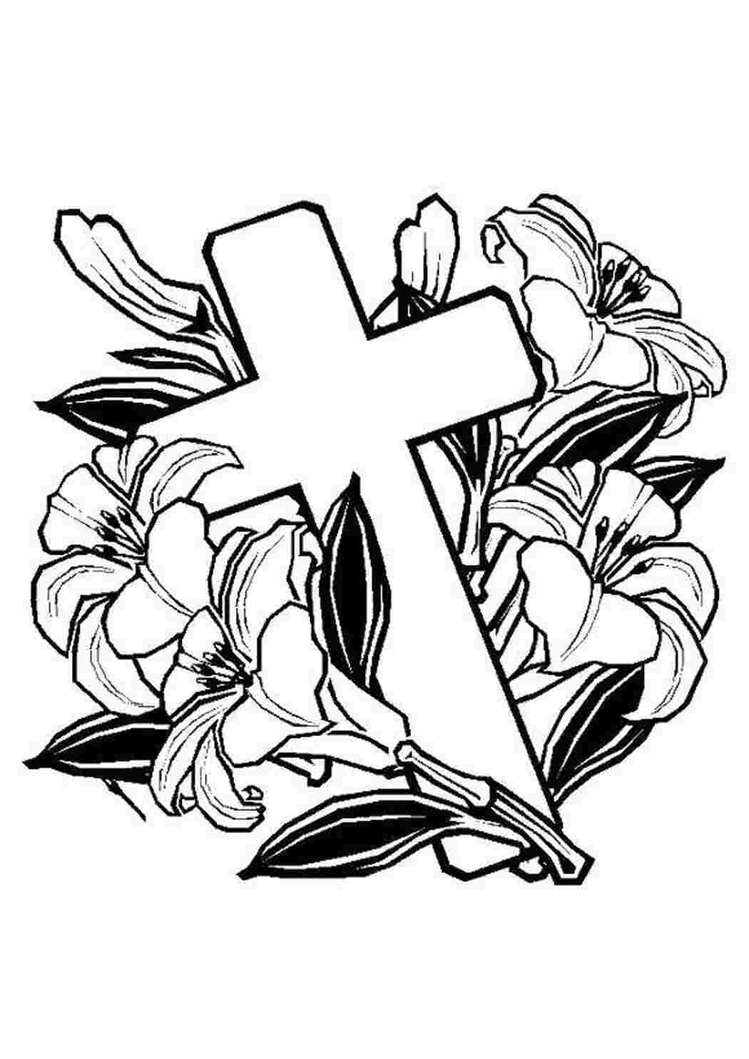 цветы цветы, лилии, крест