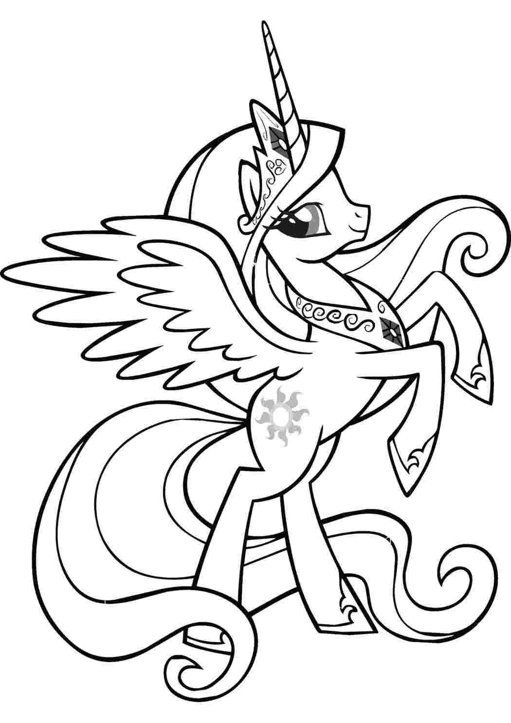 Раскраски Пони единорог пегас мой маленький пони Пони, My little pony 