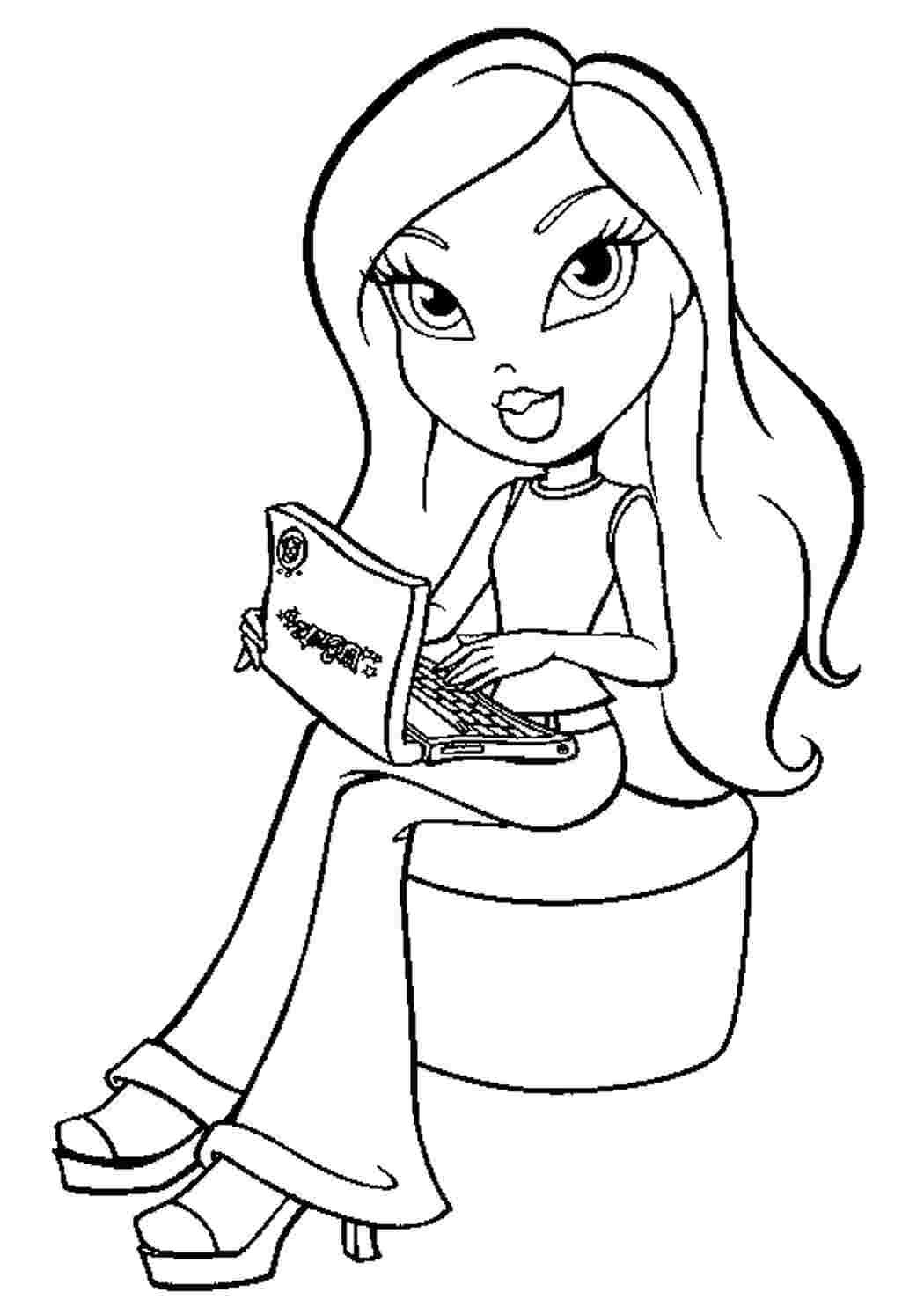 Раскраски Кукла хлоя из  bratz  раскраски для девочек  Bratz , Хлоя