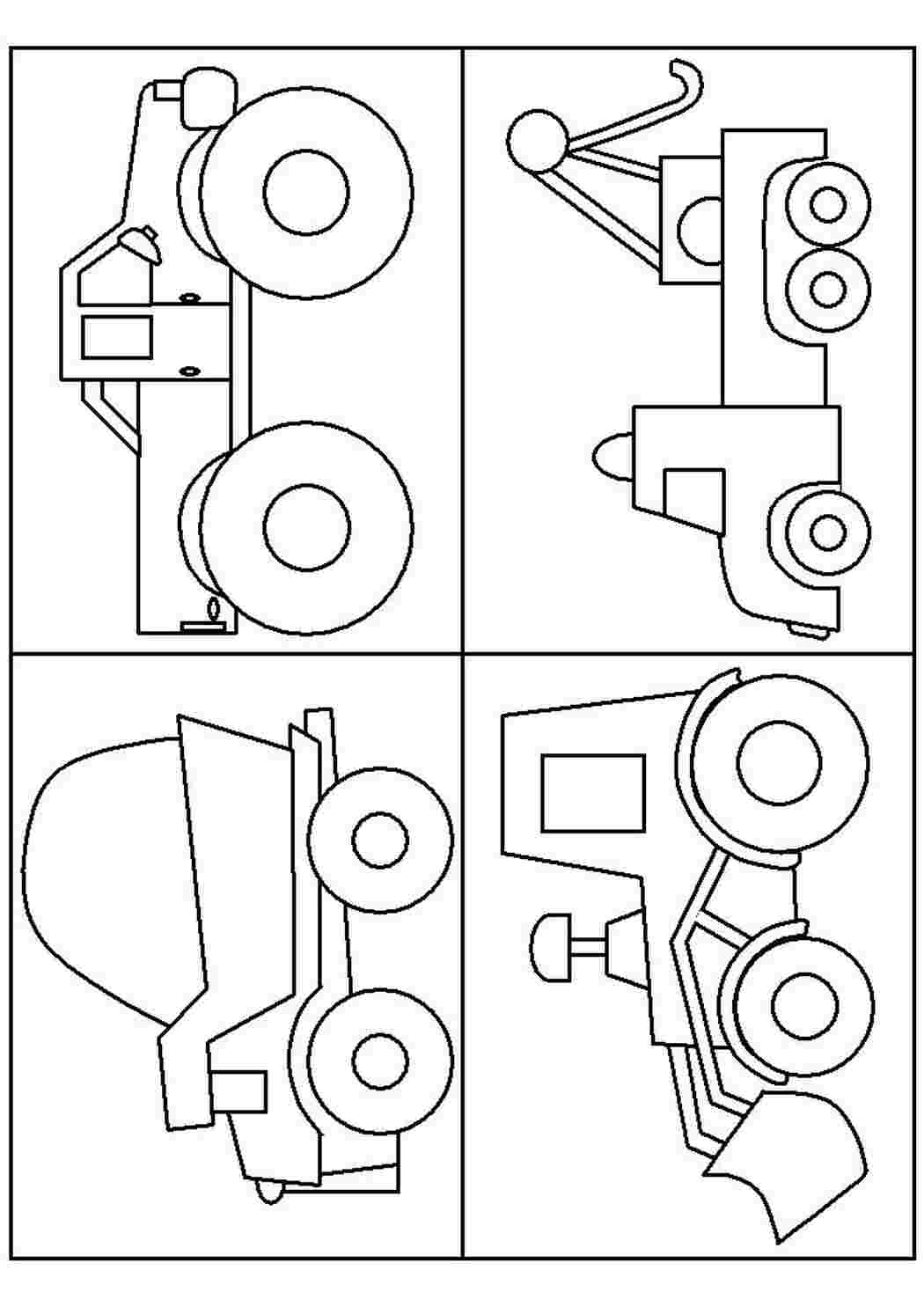 Раскраски картинки на рабочий стол онлайн Грузовик, трактор, эвакуатор, машина Скачать раскраски для мальчиков