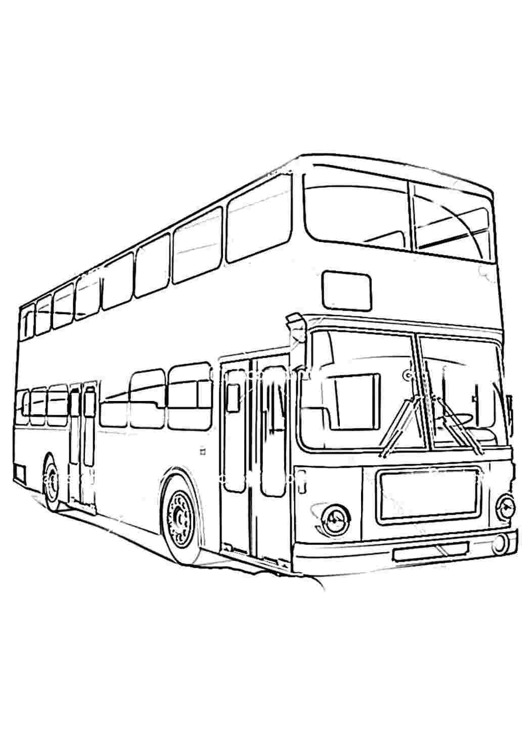 Раскраски Автобус распечатать на А4 | Детские раскраски