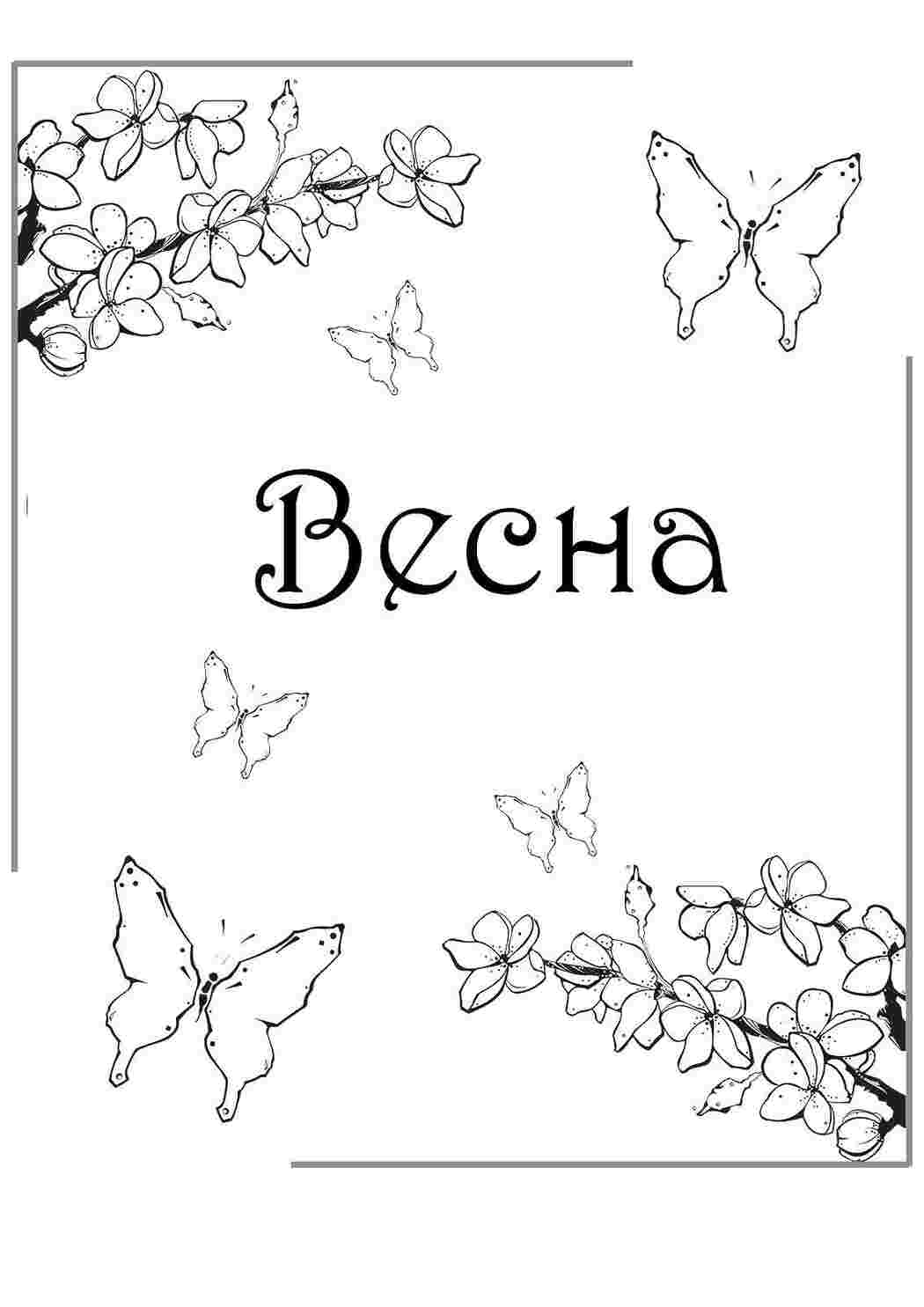 весна цветы, бабочка