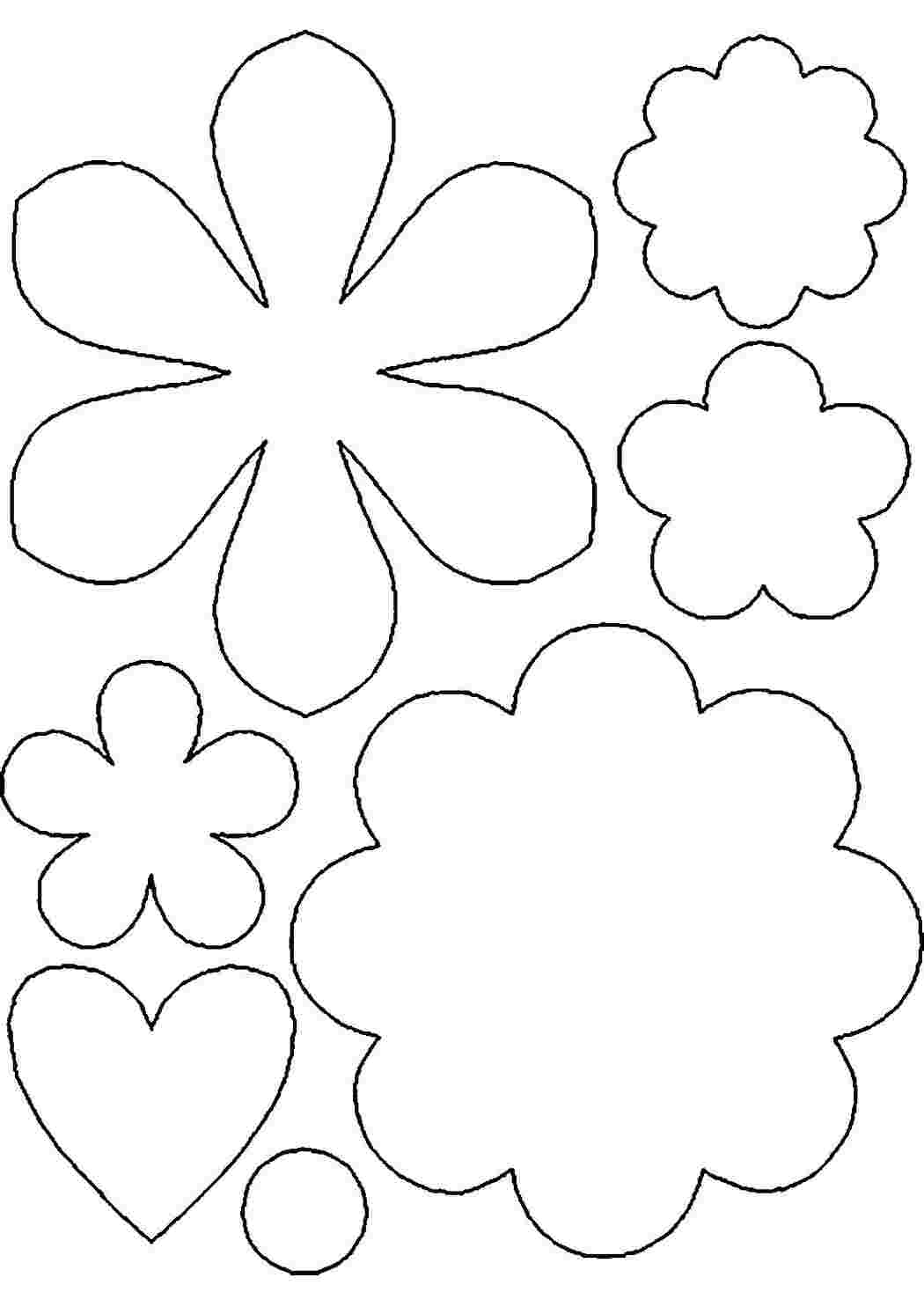 Раскраски Контуры цветов для вырезания скрапбукинга поделок и аппликаций скачать бесплатно онлайн Шаблоны цветов для создания аппликаций и поделок в детском саду распечатать на сайте
