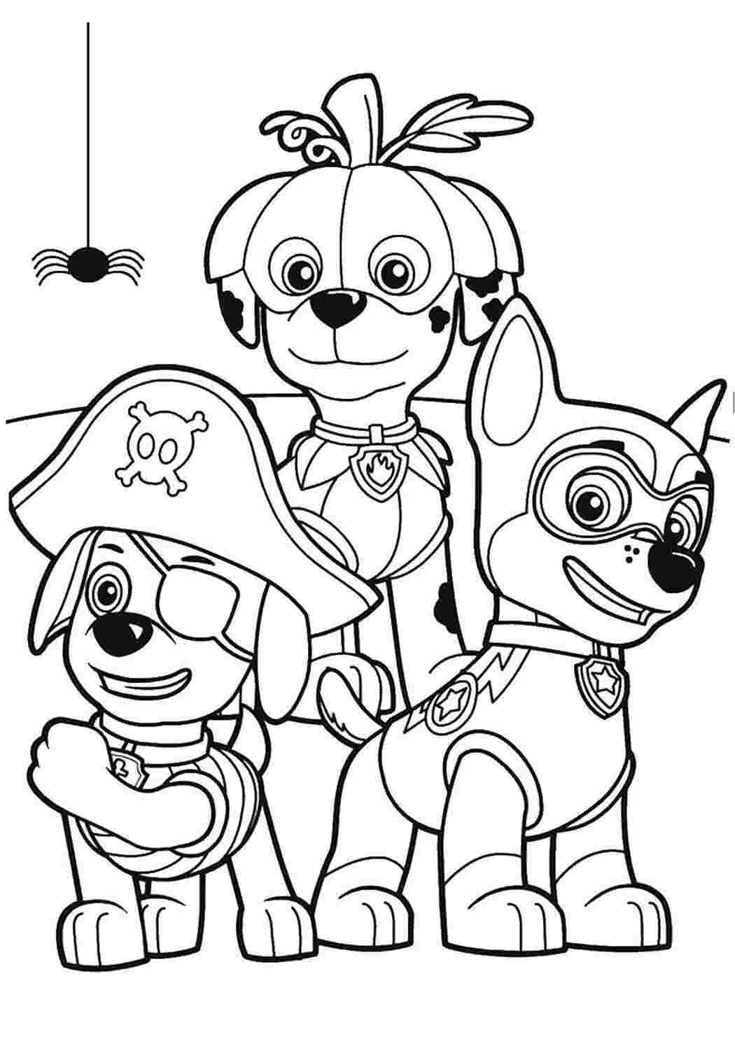 Раскраски Три собаки мультики собака, спасатель, хэллоуин