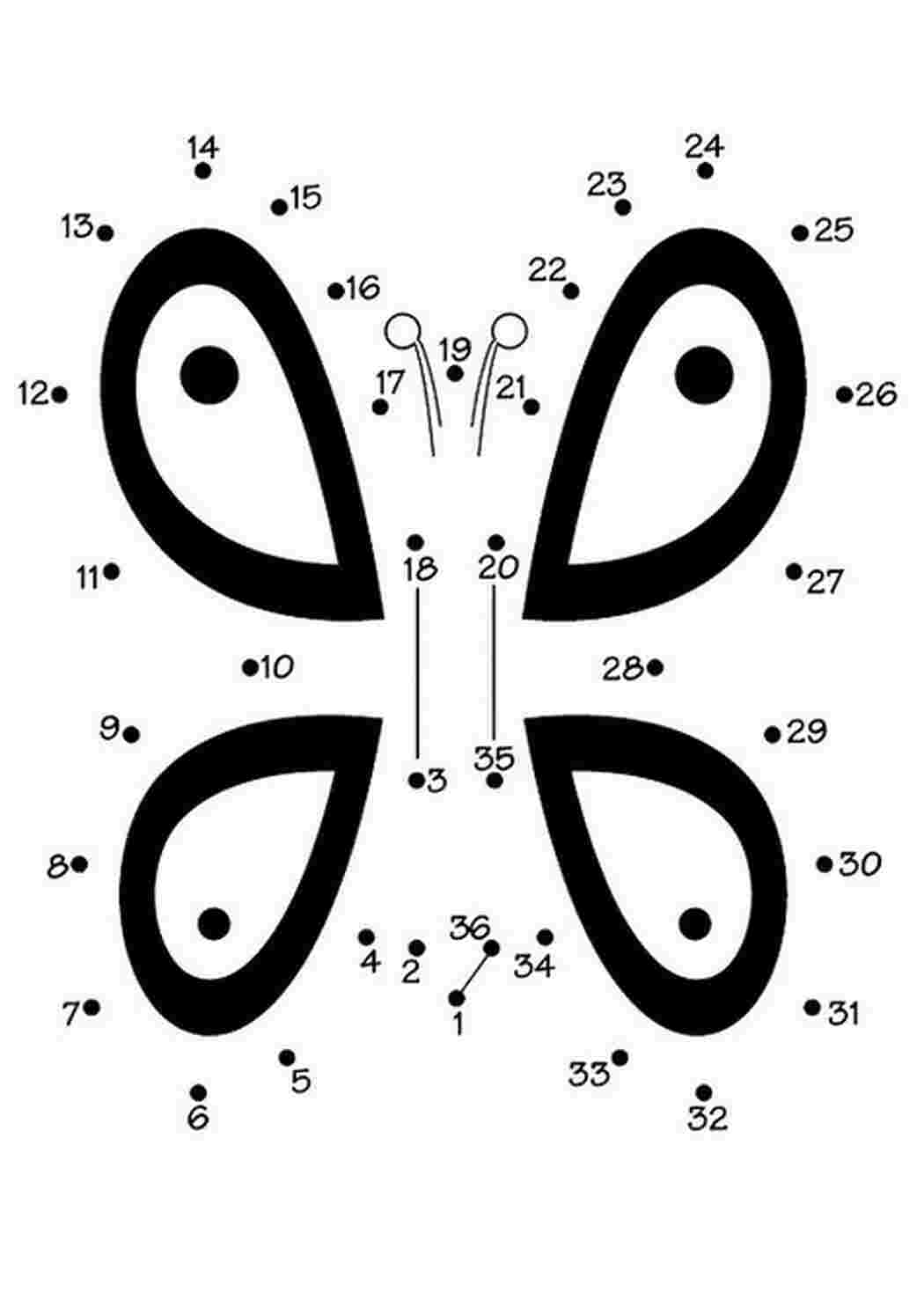 Раскраски Соедини по точкам бабочка Соедини по точкам бабочка  Раскраски скачать онлайн