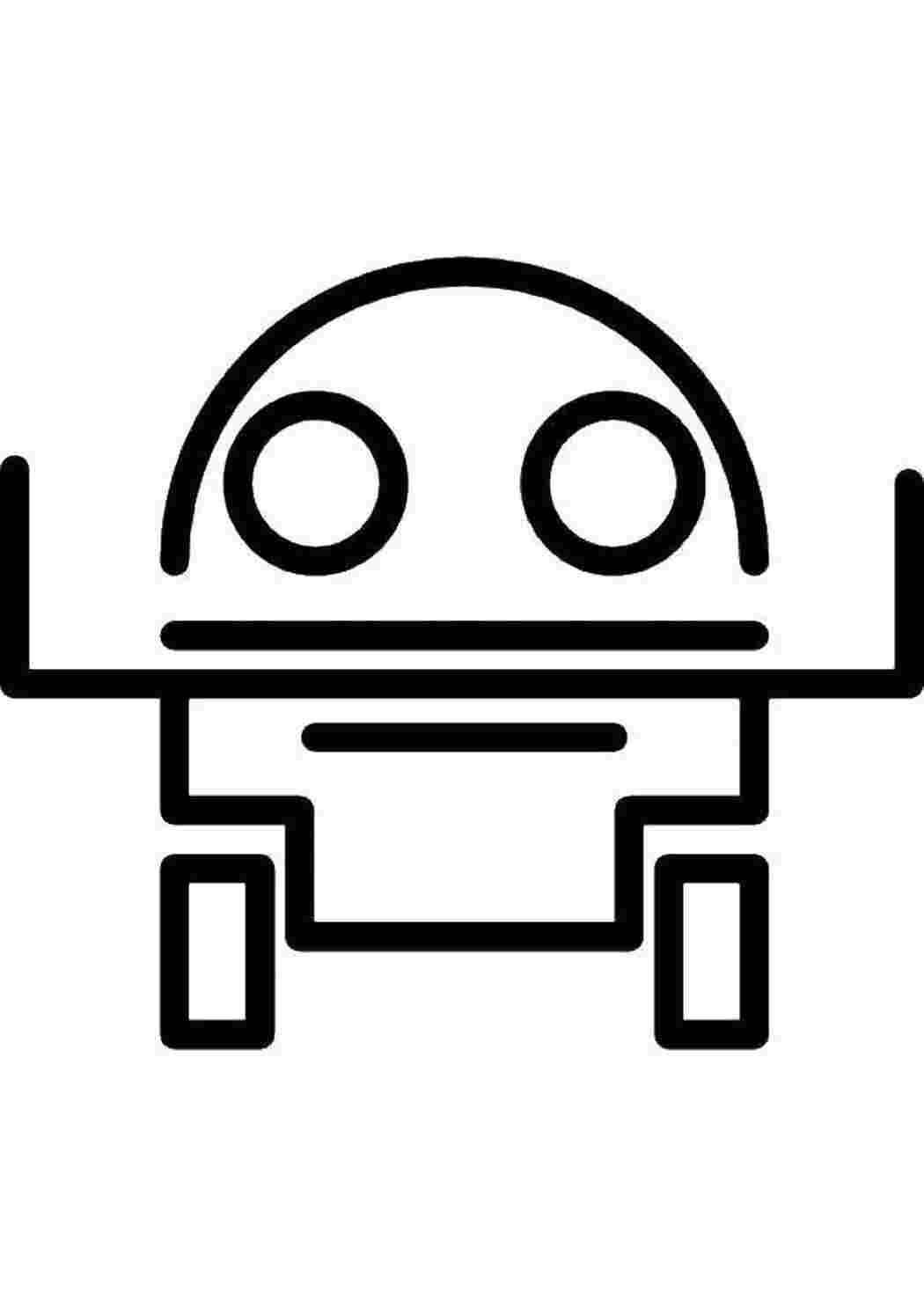 Раскраски Контур робота Контуры робота Контур, робот