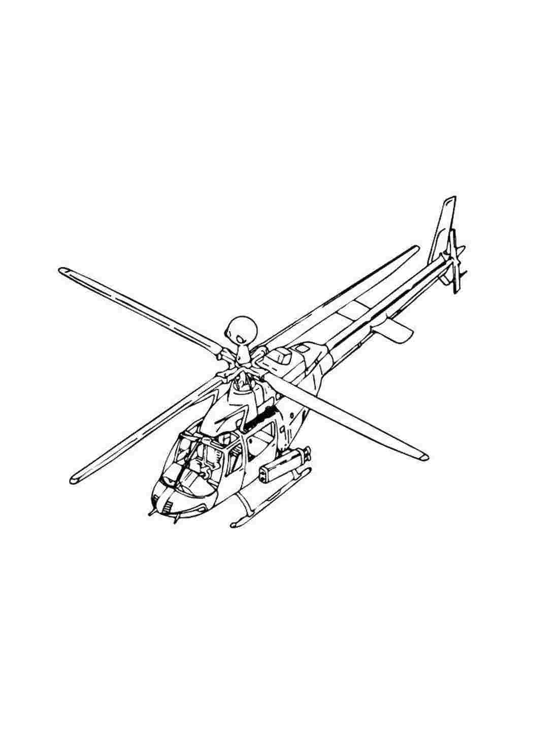 Раскраски Вертолет транспорт вертолет