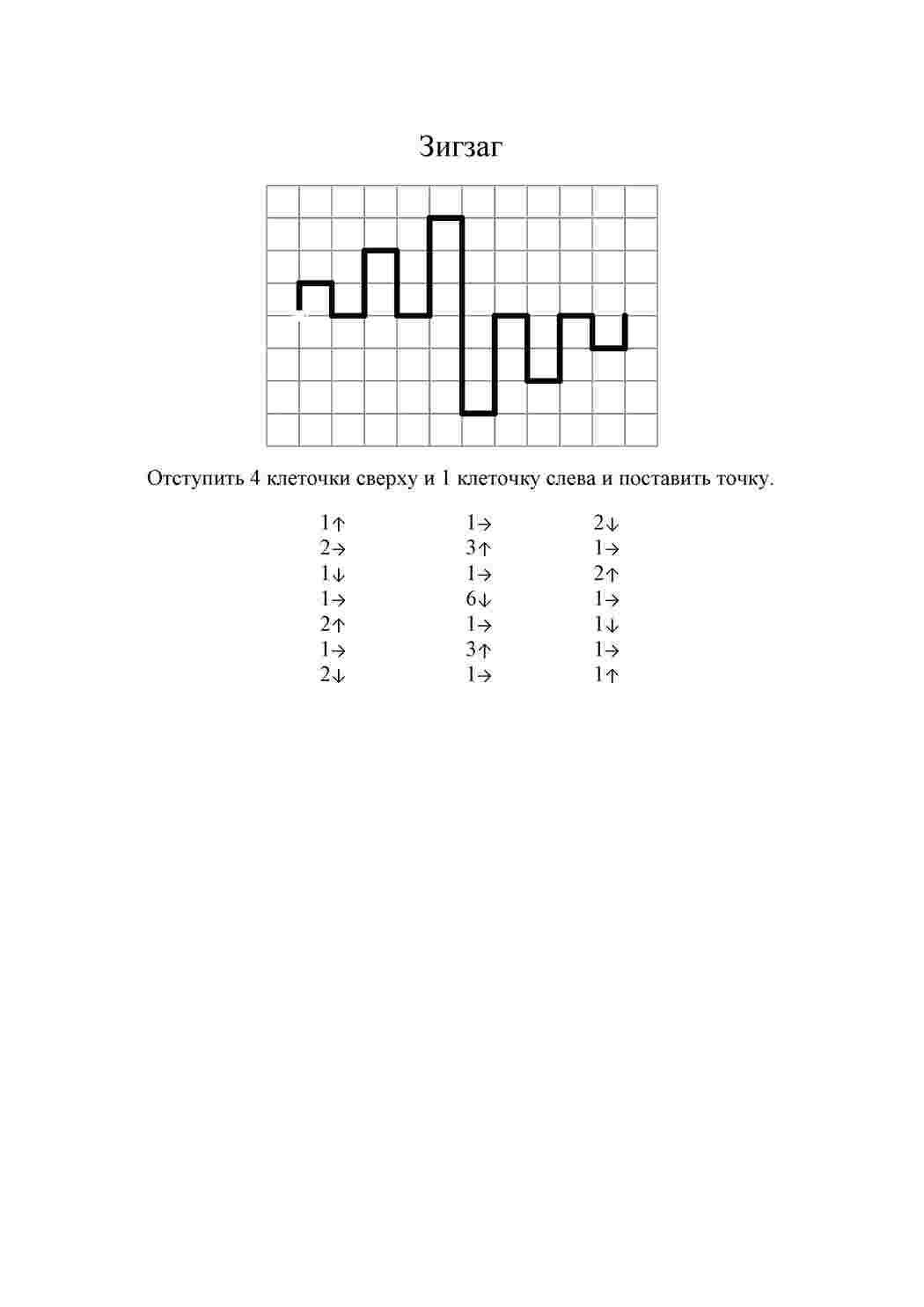 Раскраски Зигзаг графический диктант математика, загадка
