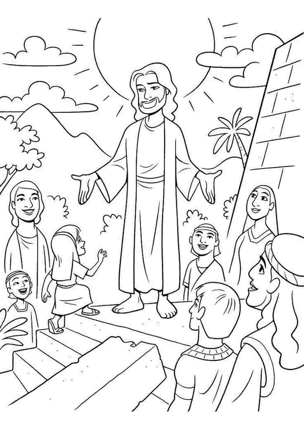 Дети и молодые люди в Библии: Раскраска для детей