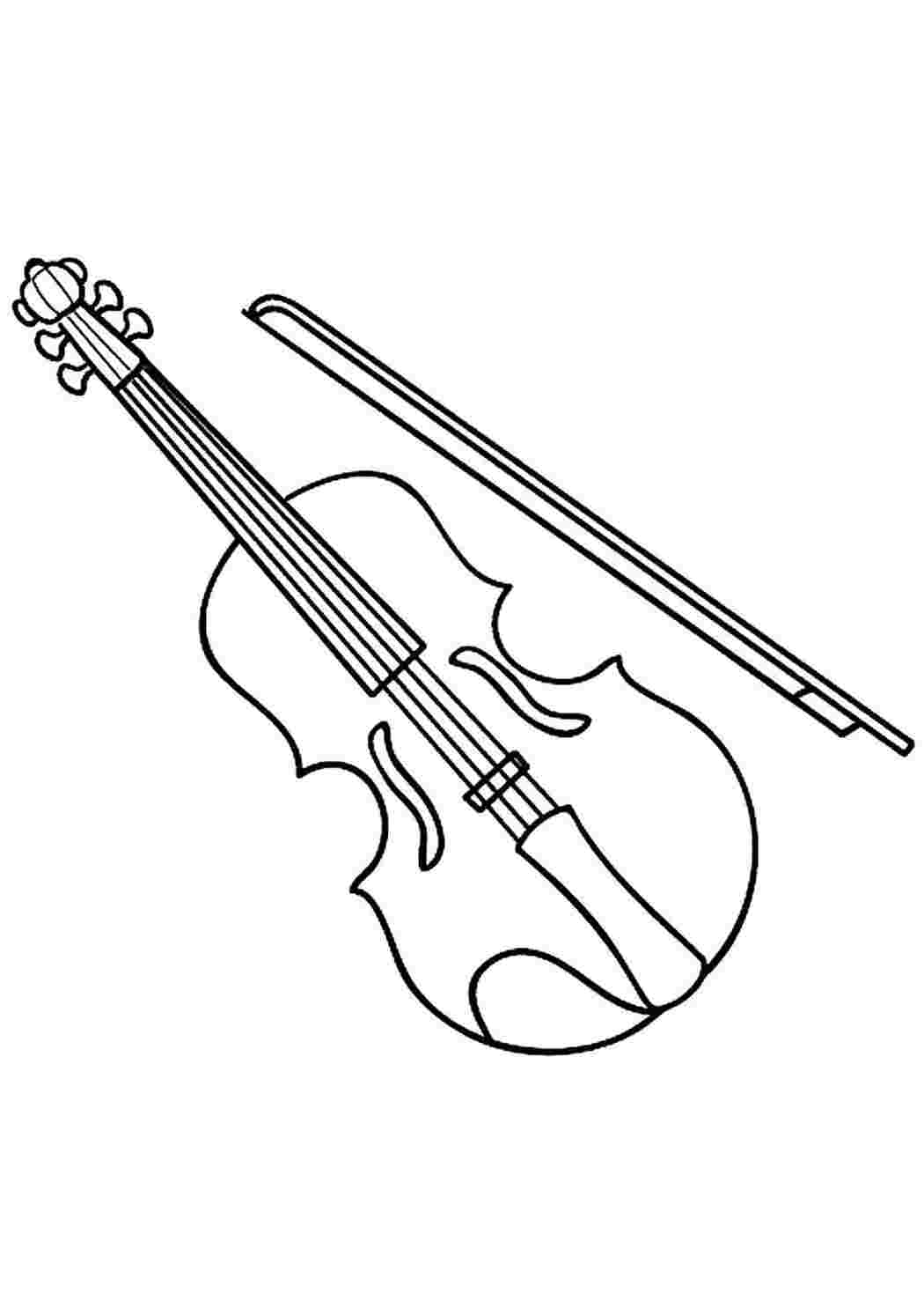 Раскраска скрипка