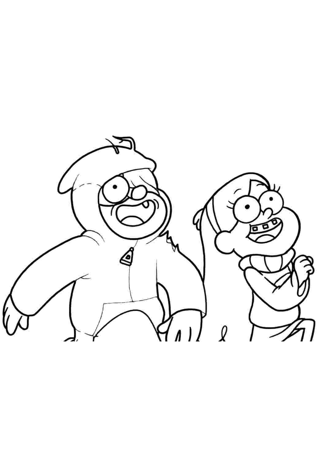 Раскраски Гравити Фолз (Gravity Falls free coloring pages) скачать