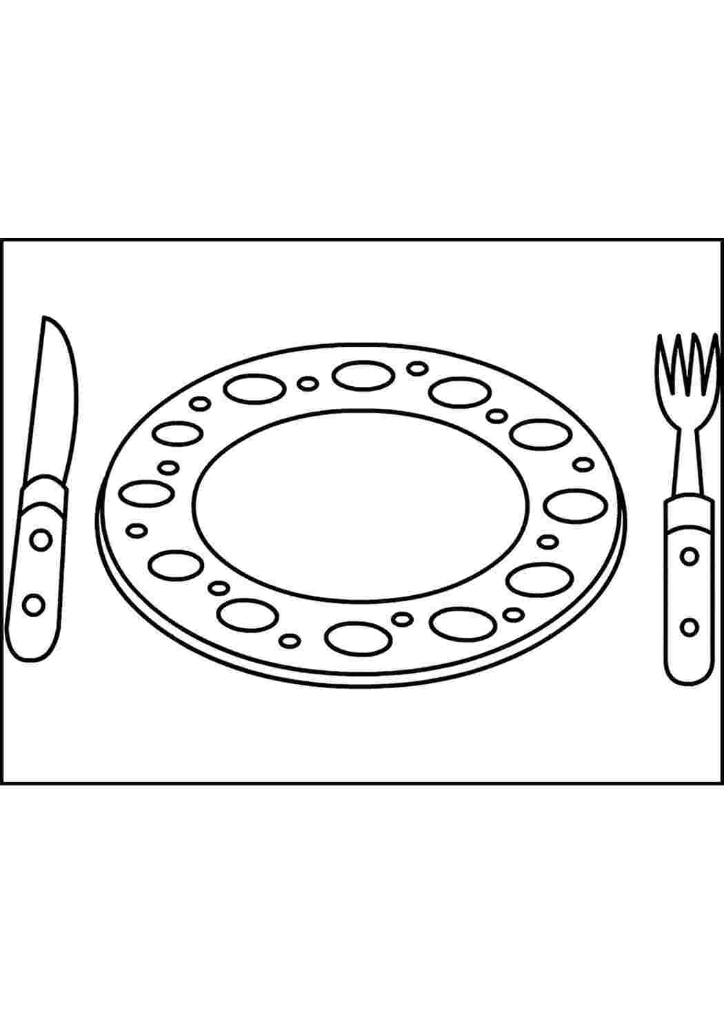Раскраски Раскраска столовый прибор посуда посуда