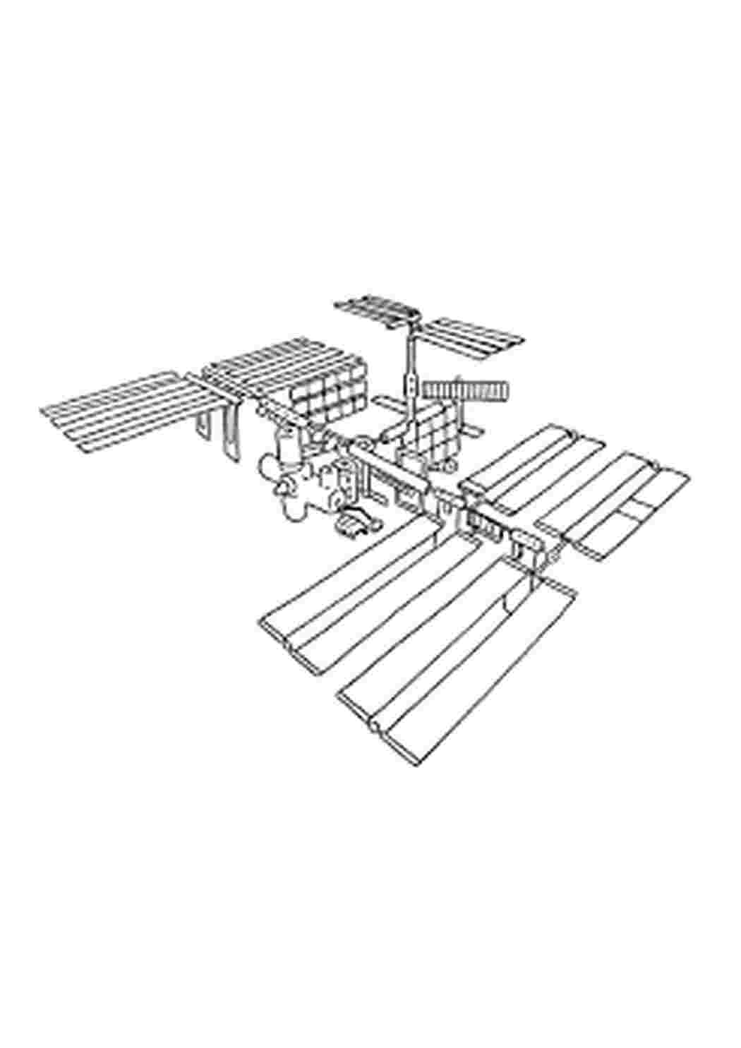 Раскраски Раскраски с МКС. Международная космическая станция ISS