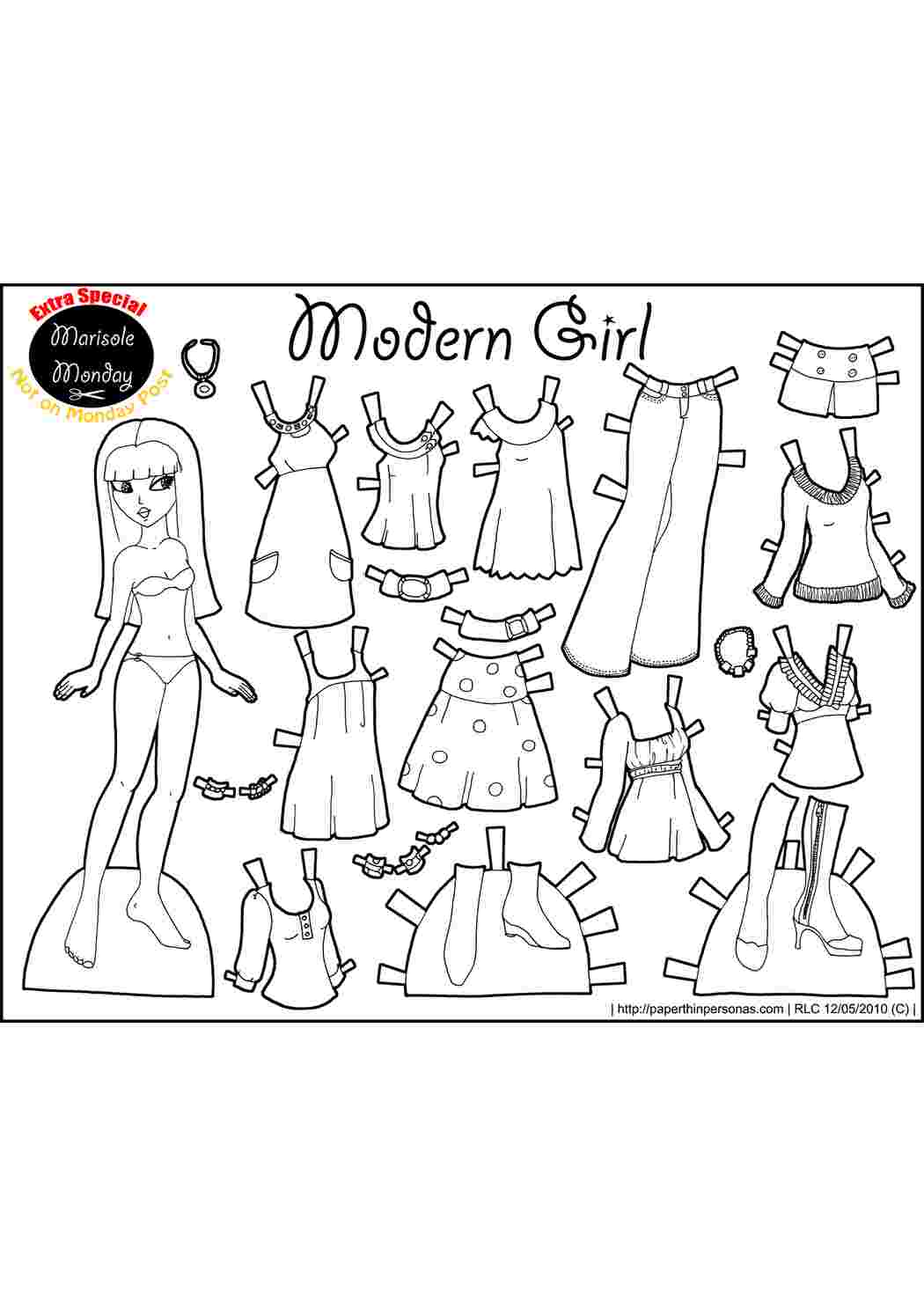 Раскраски Куклы и их бумажные платья. Вырежи платье и одень куклу Раскраски с куклами для вырезания и раскрашивания. Куклы и набор одежды для них. Одень куклу