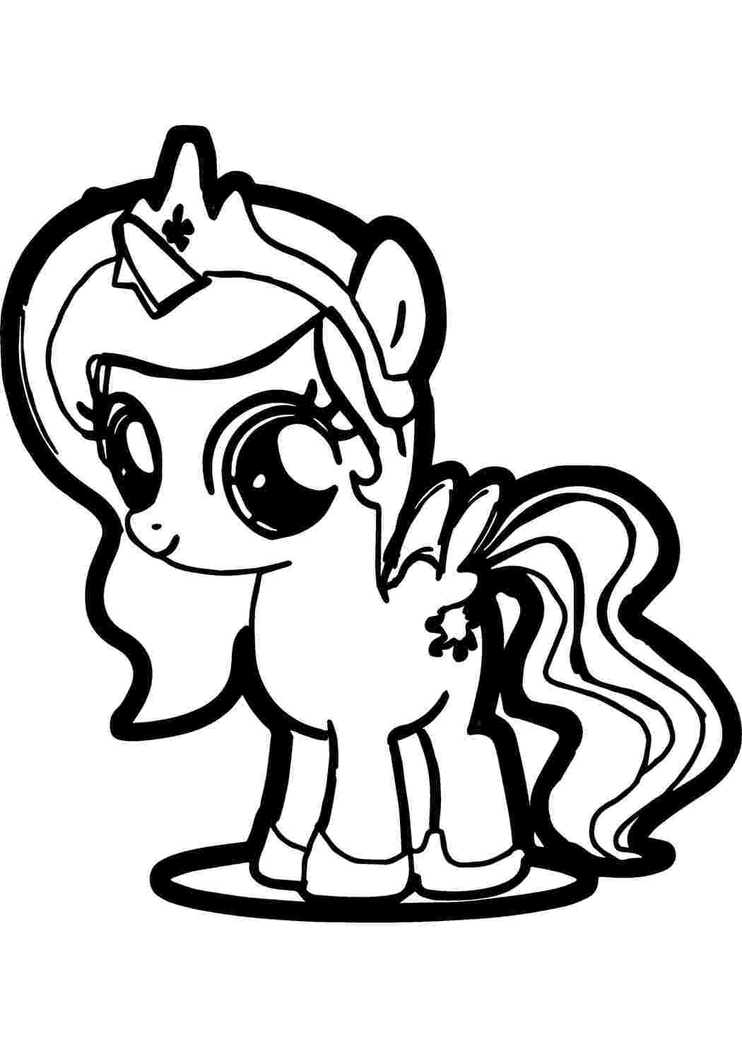 Раскраски Принцесса селестия мини мой маленький пони принцессы, мини, пони