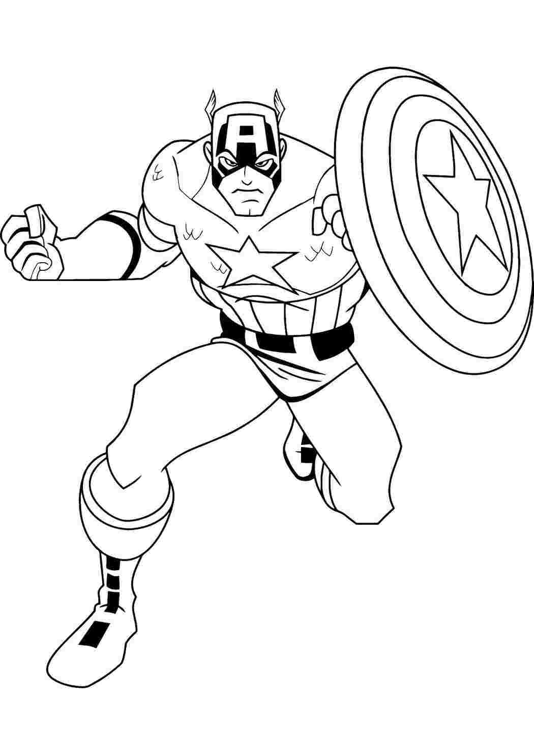 Раскраски Капитан америка супергерои супергерой, капитан Америка
