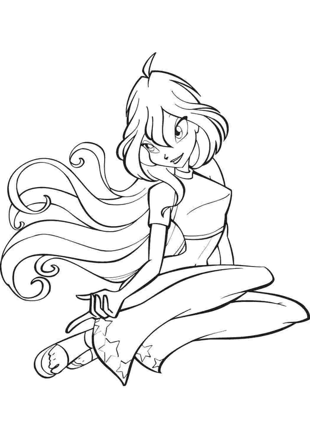 Раскраски раскраска винкс блум Клуб Винкс Winx club Блум