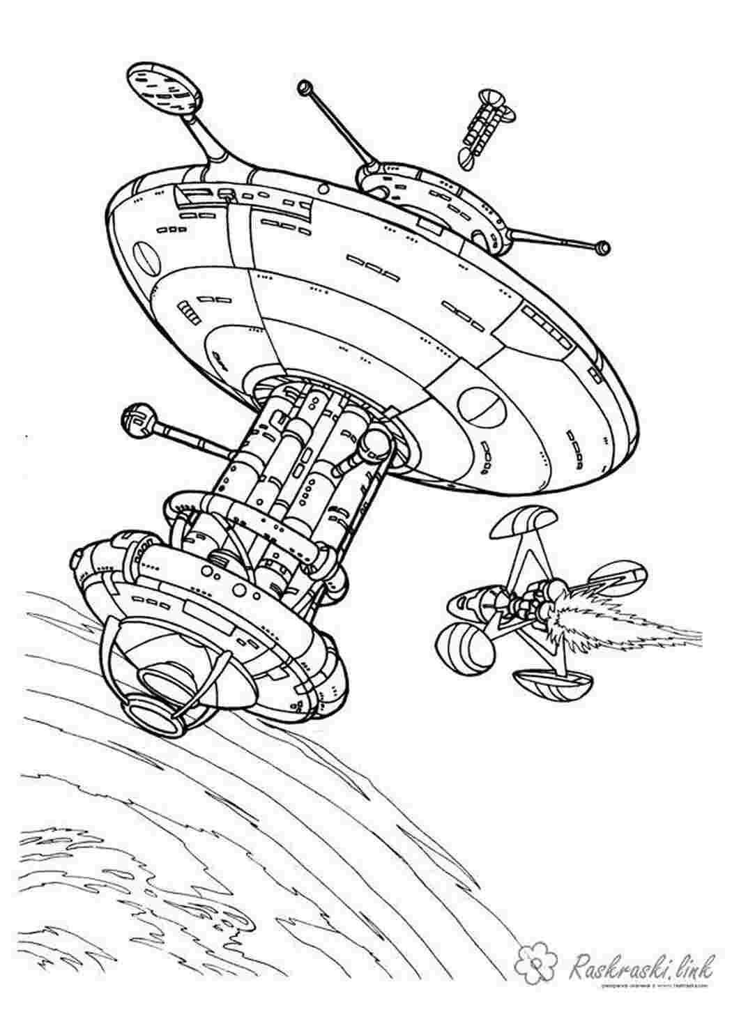 Раскраски день космонавтики раскраски космическая станция  Раскраски скачать онлайн