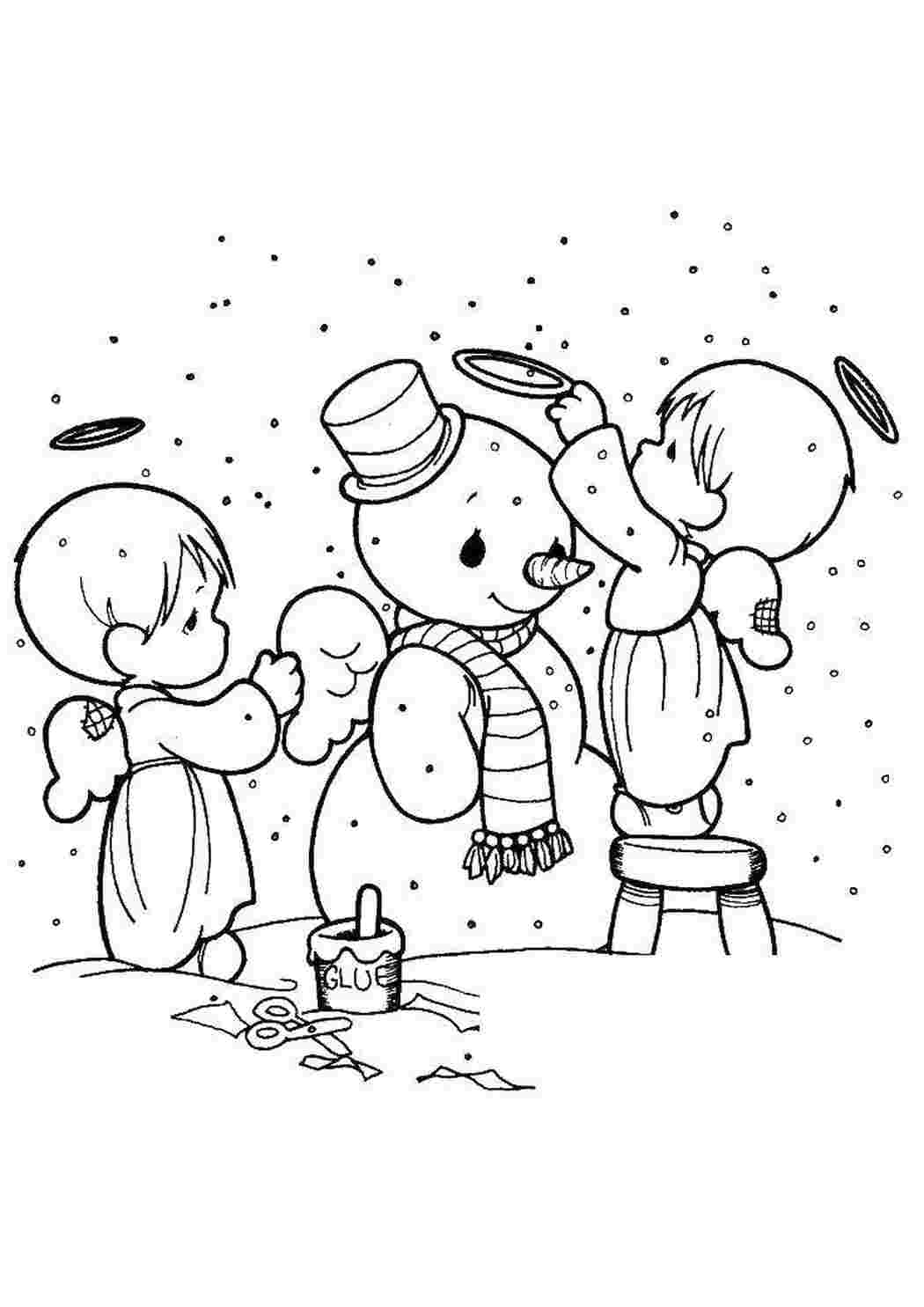снеговик снеговик, ангелы