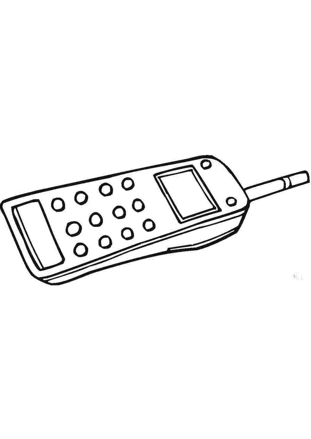 Раскраски Телефон с антеной телефон телефон, антена