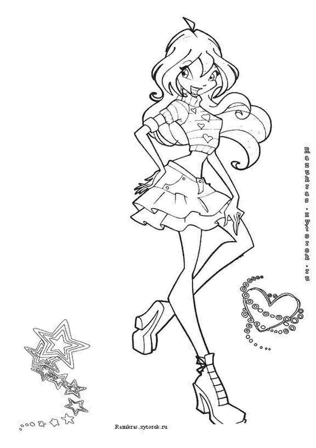 Раскраски Блум на платформе феи Персонаж из мультфильма, Winx