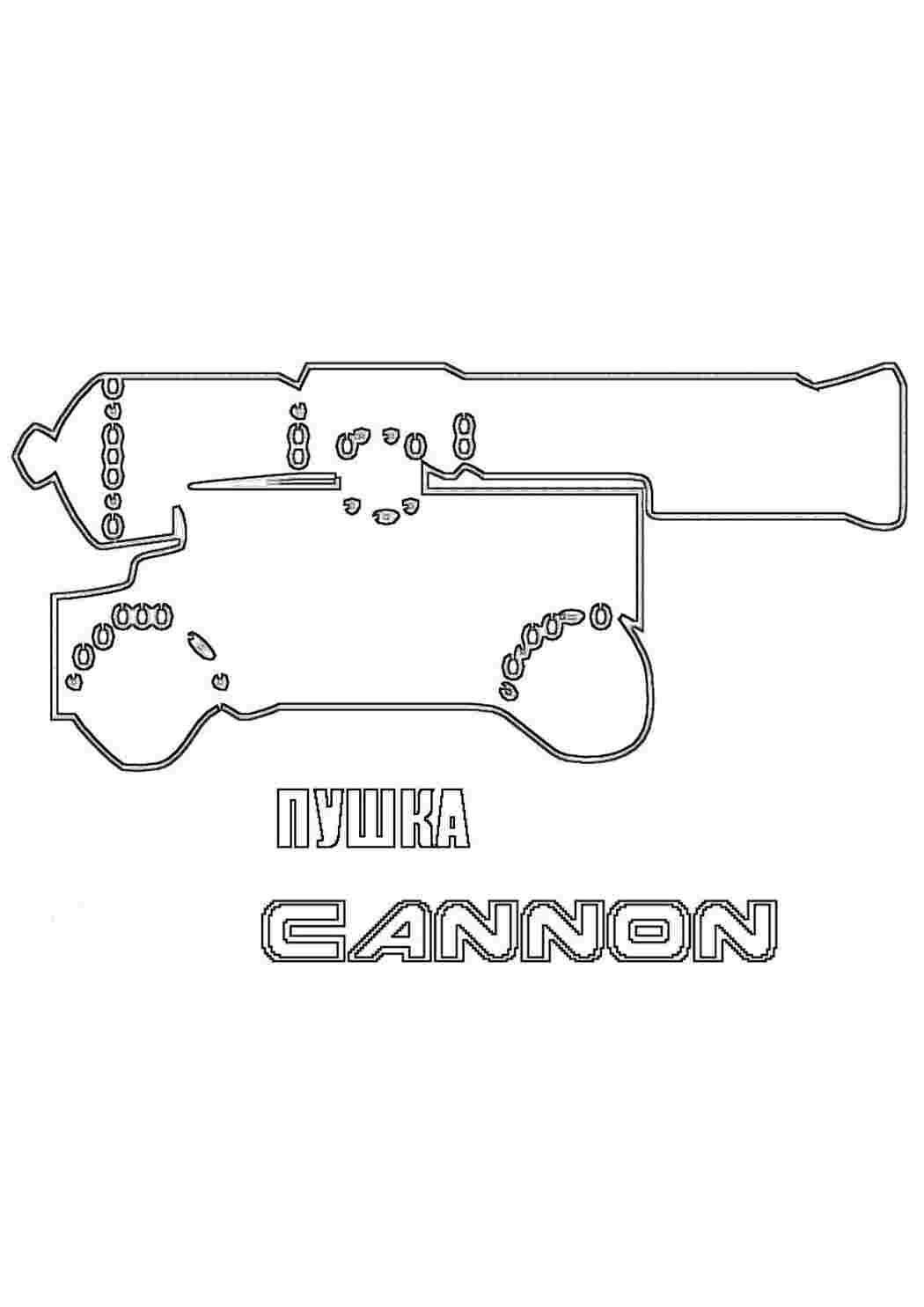 Раскраски картинки на рабочий стол онлайн Пушка cannon Раскраски для мальчиков