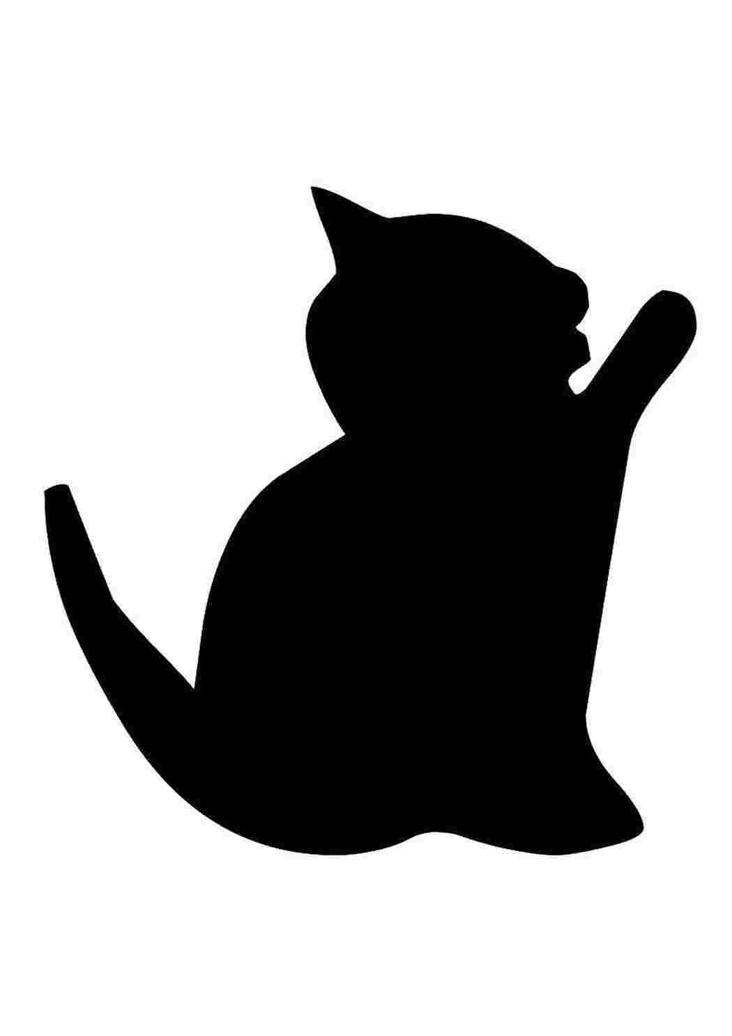 Раскраски Контур кошки Контур кошки для вырезания контур, кошка