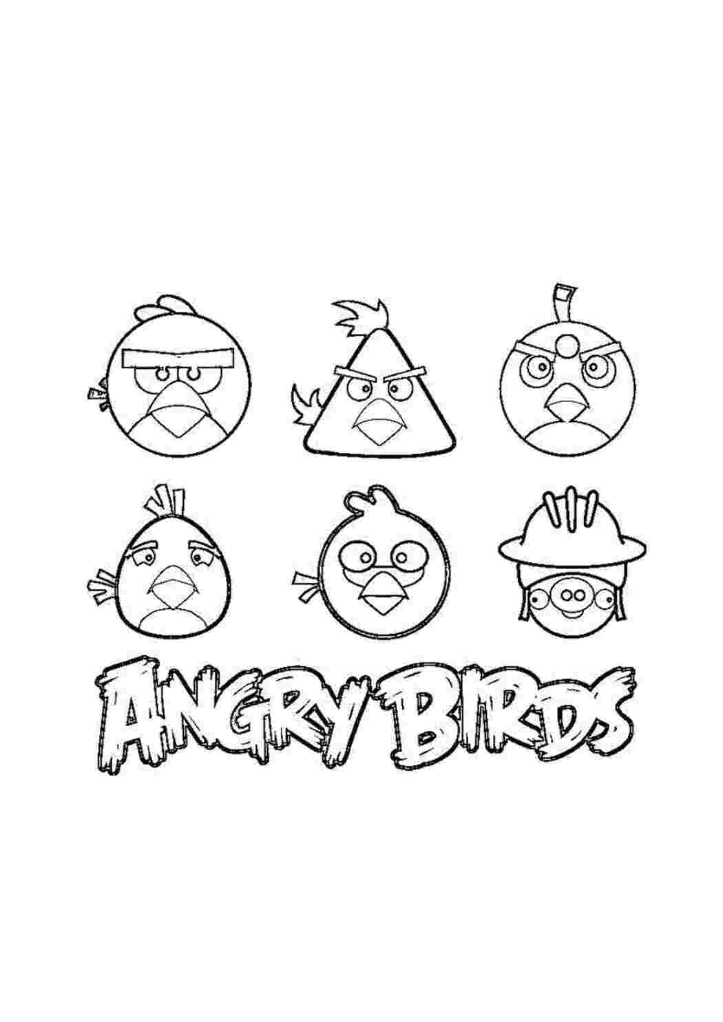 Раскраски Angry birds angry birds птицы, angry birds, свинья