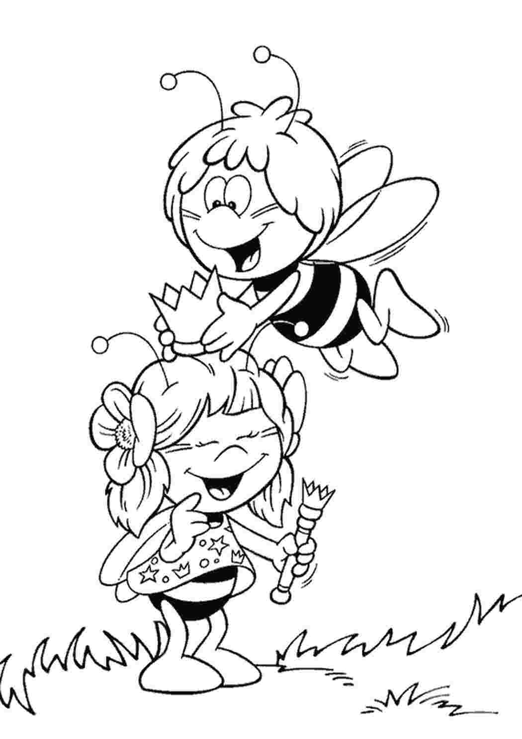 Раскраски Пчелки