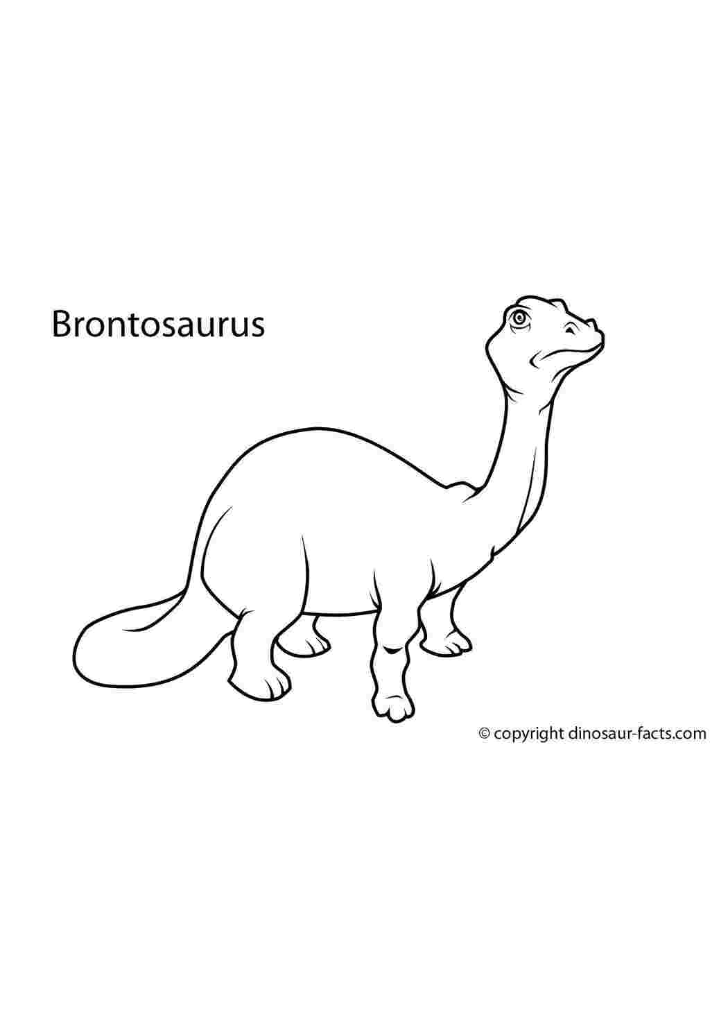 Раскраски Малеький бронтозав парк юрского периода бронтозавр, динозавр, хвост