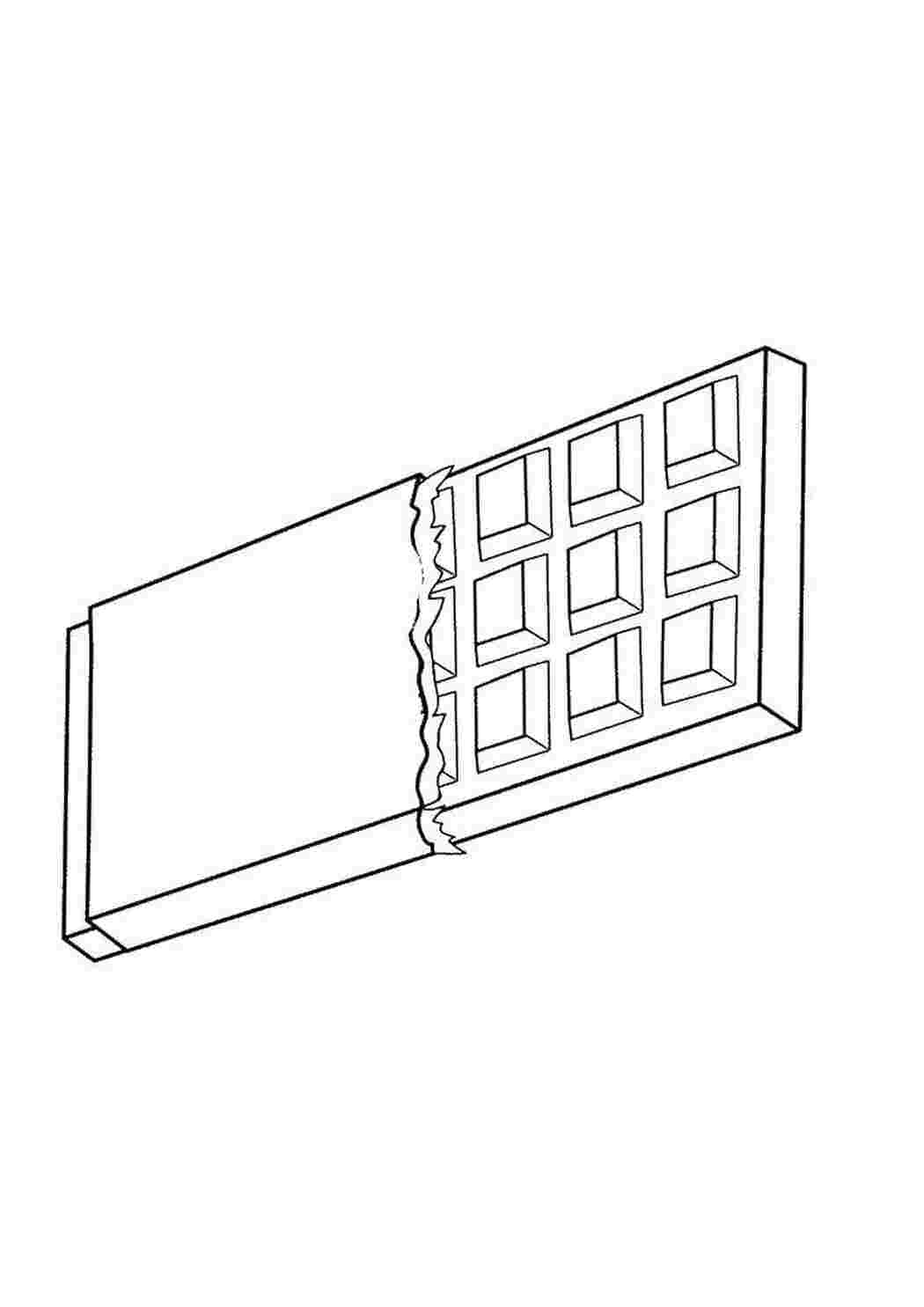 Раскраски Шоколад еда еда, шоколадка