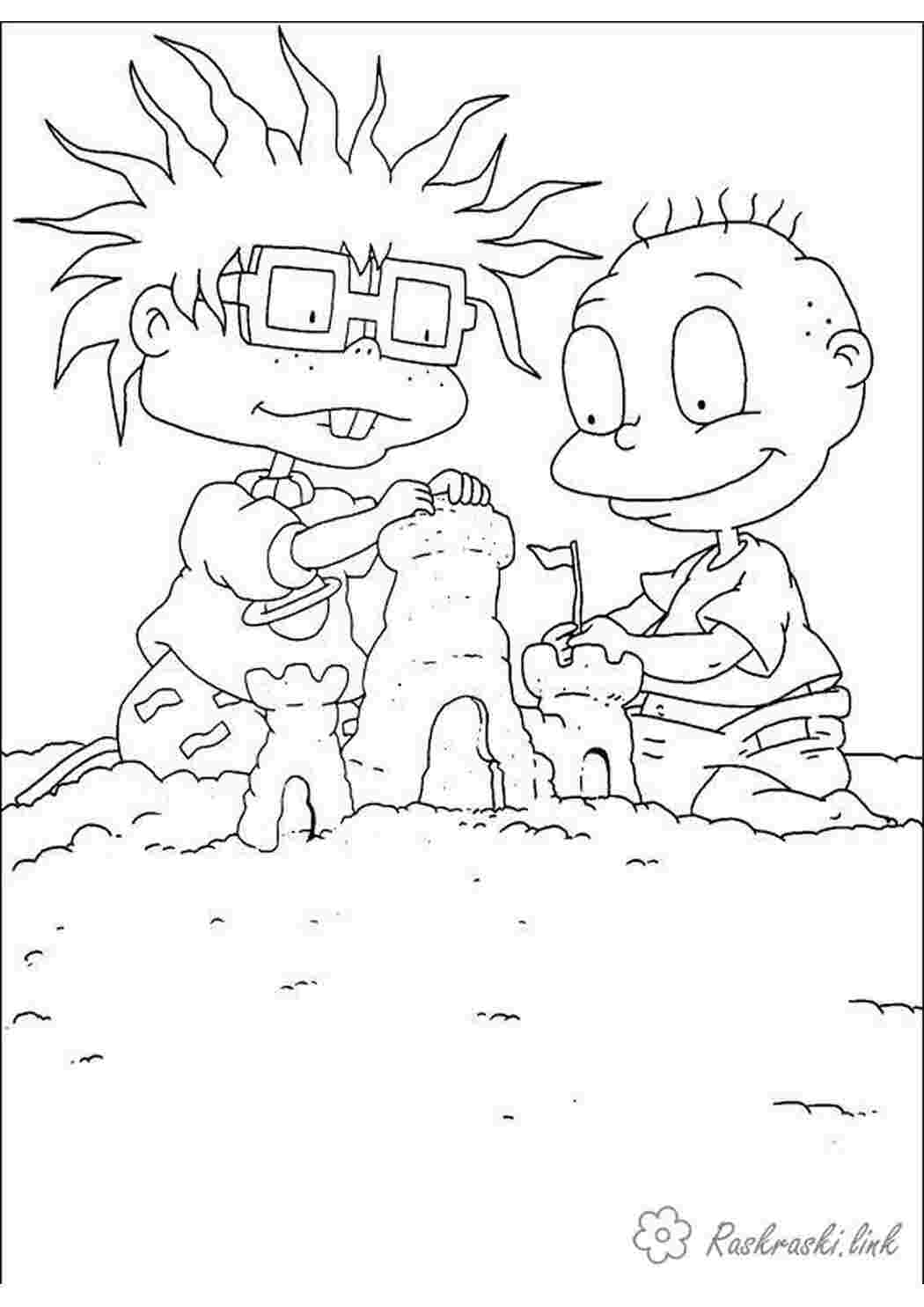 Раскраски раскраски мультфильмы, Nickelodeon раскраски, Томми, Чакки, детки, мальчик Раскраски Ох уж эти детки 