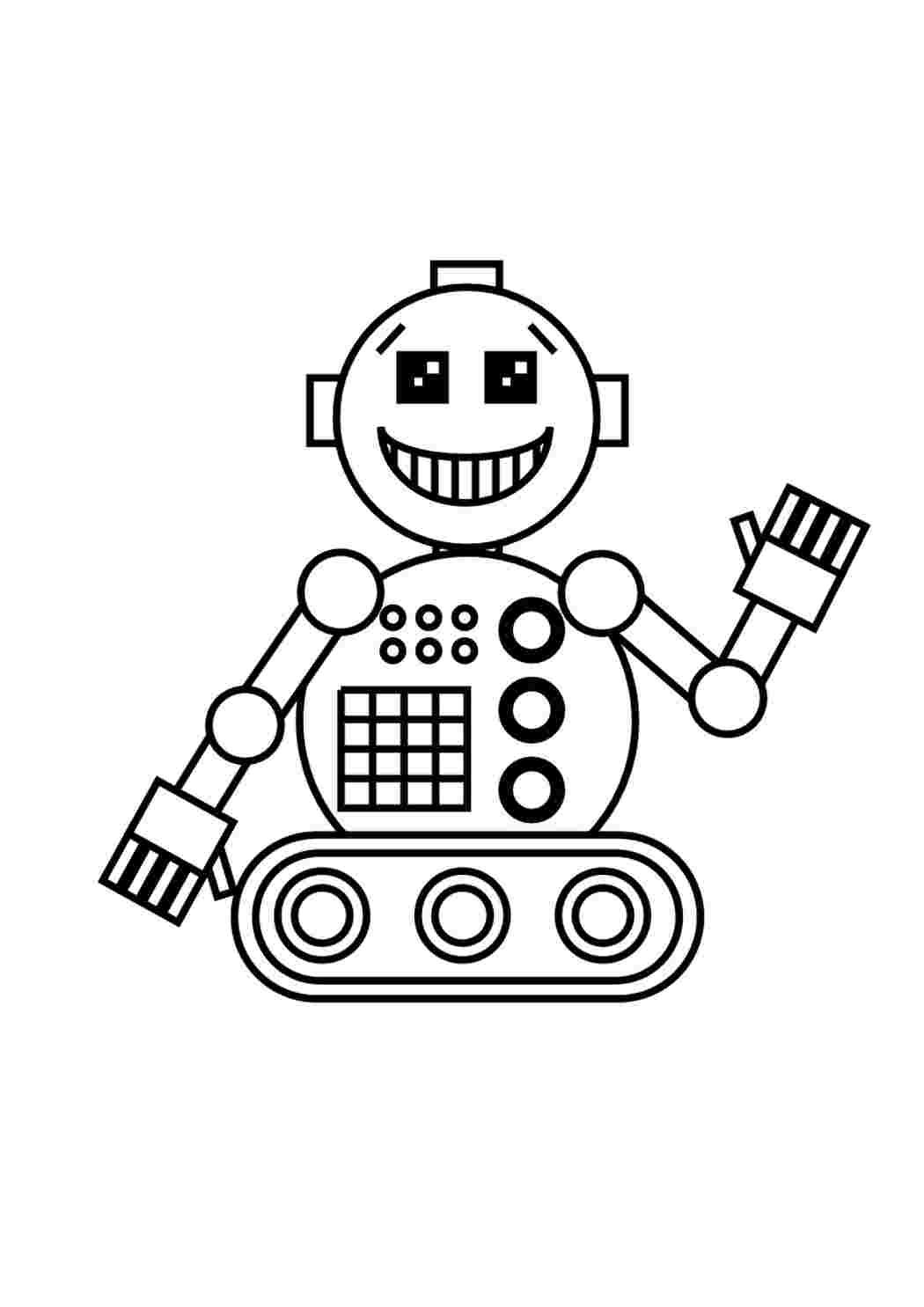Раскраски картинки на рабочий стол онлайн Робот машет рукой Раскраски для детей мальчиков