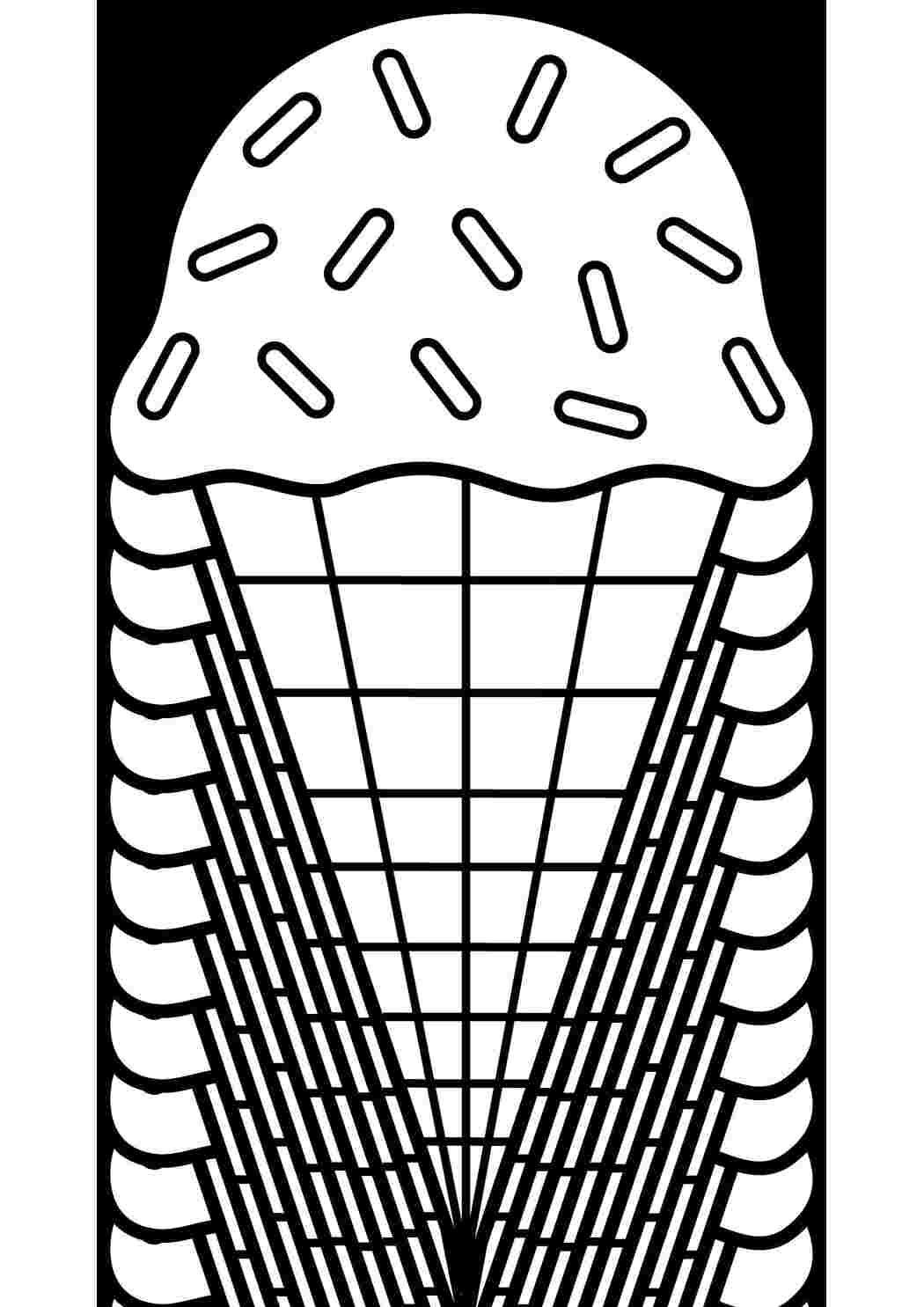 Раскраски Мороженое в стакане мороженое мороженое