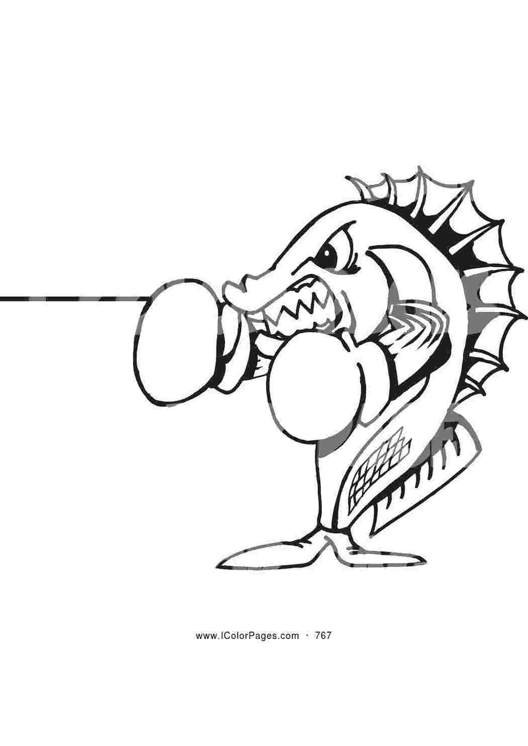 Раскраски Рыба боксер бокс рыба, бокс