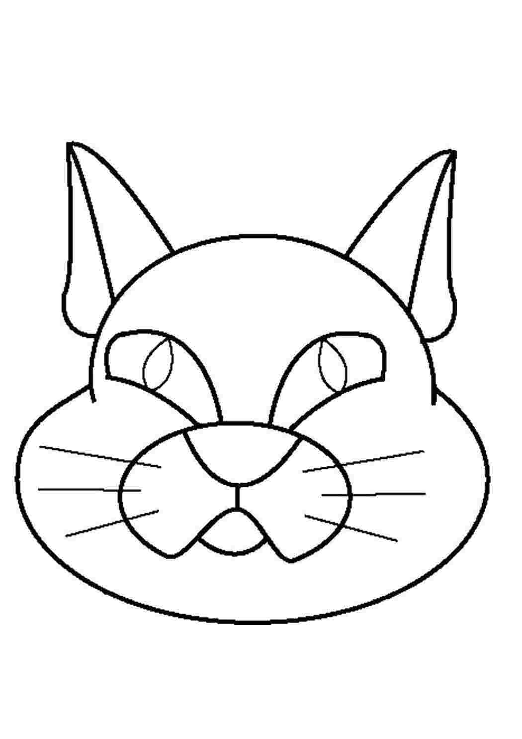 Раскраски Маска кошки Маски маска, кот