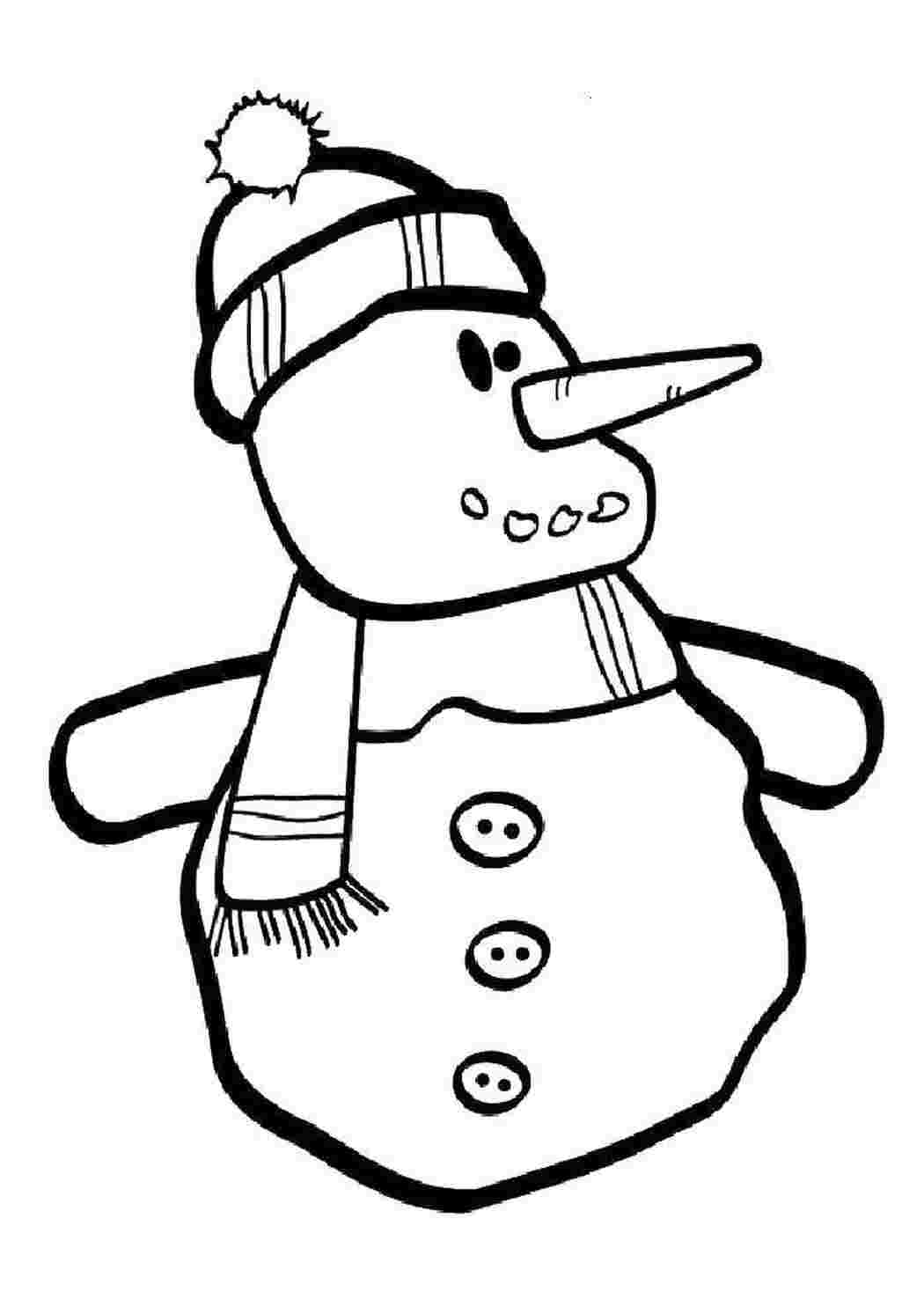 Раскраски снеговики. Зимние новогодние раскраски снеговиков скачать