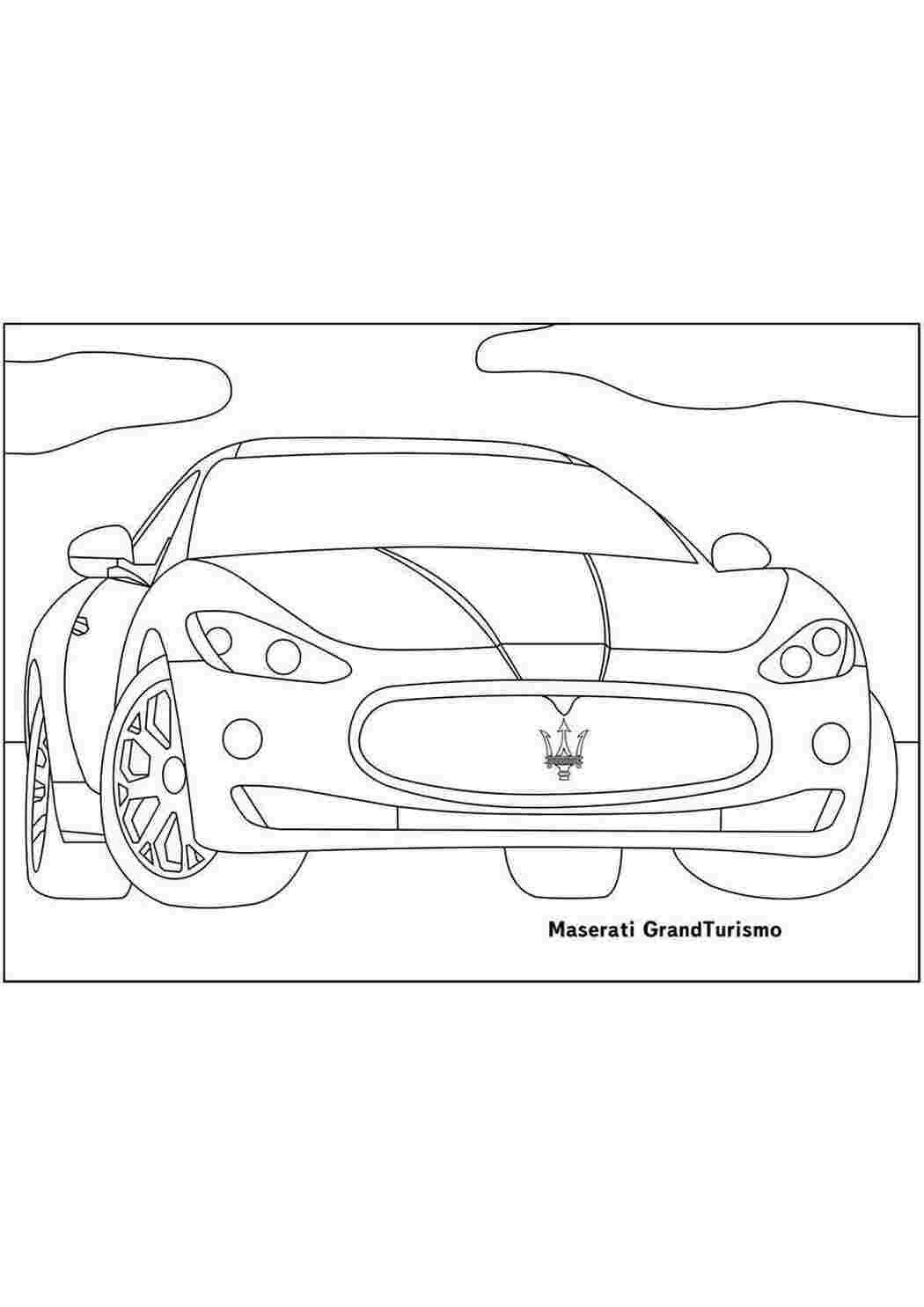 Раскраски картинки на рабочий стол онлайн Мазератти грант туризмо Скачать раскраски для мальчиков
