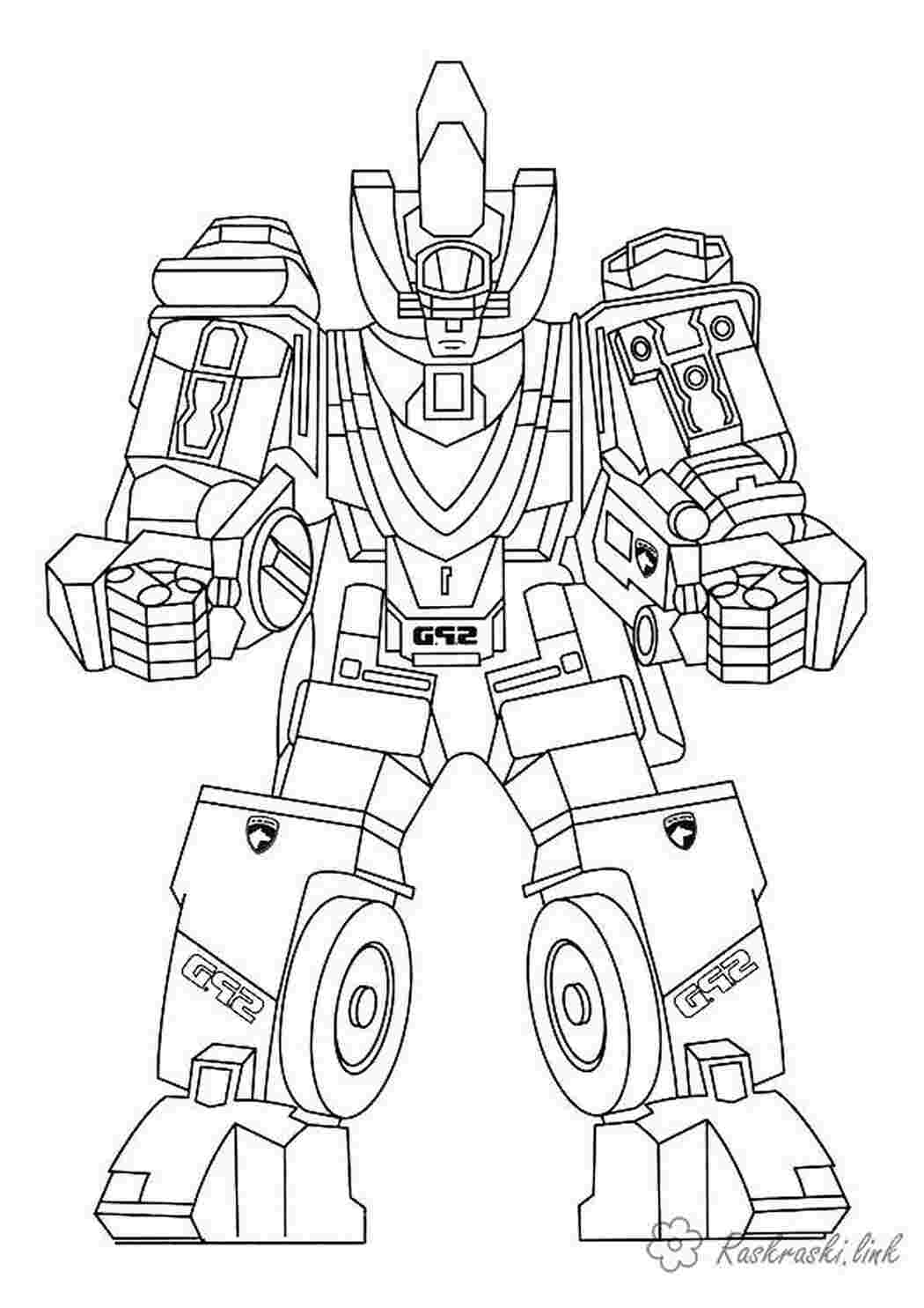 Раскраски робот Раскраски Роботы киборги трансформеры 