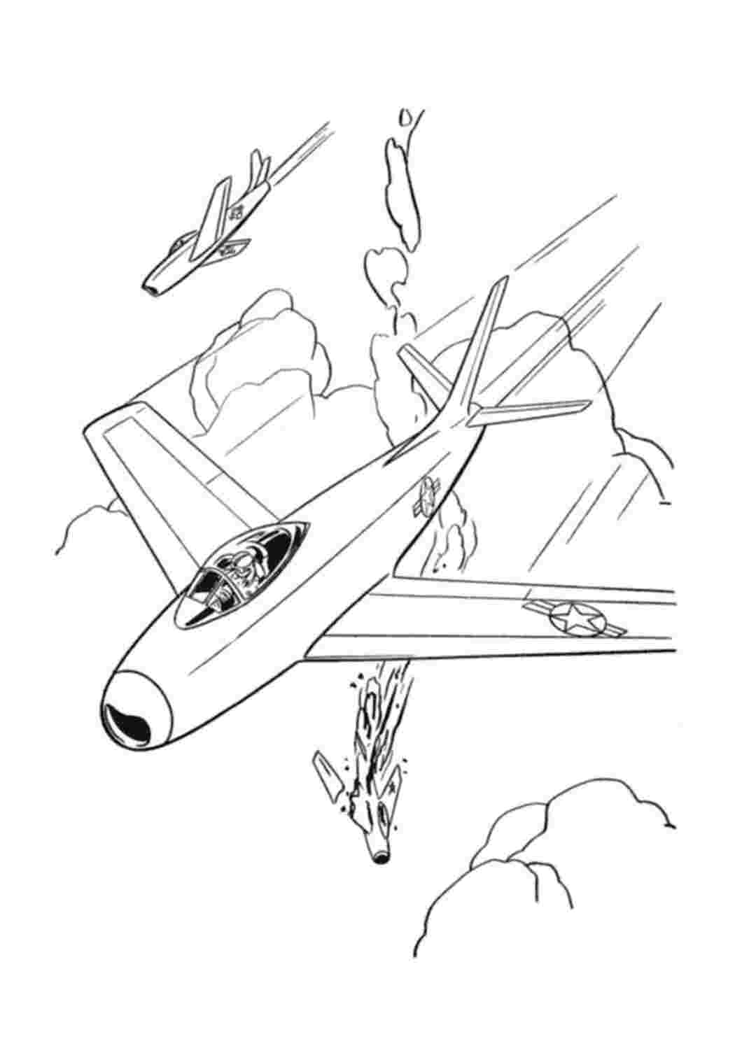 Самолеты на войне Раскраски для детей мальчиков