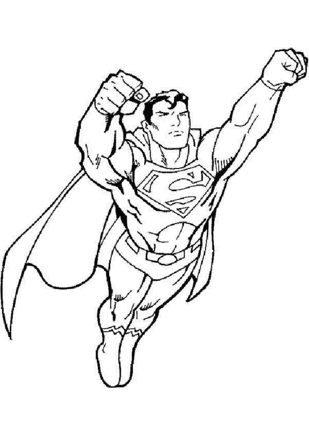 Раскраски Супермен летит Для мальчиков супергерой, Супермен