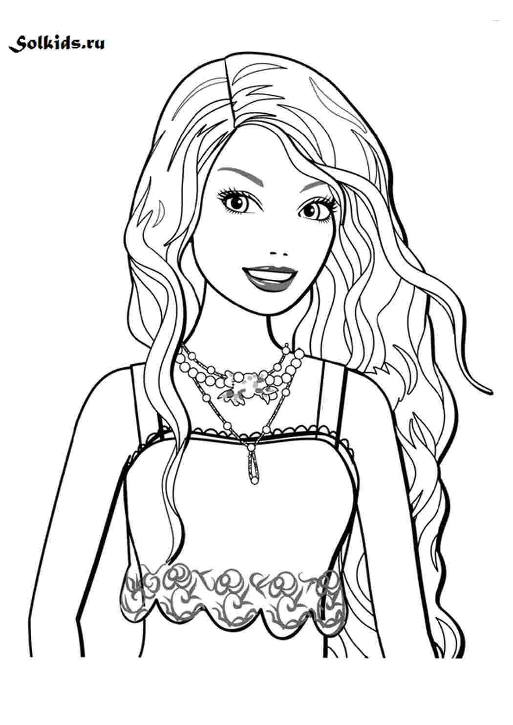 Раскраски Барби (Barbi coloring pages). Раскраски для девочек Барби