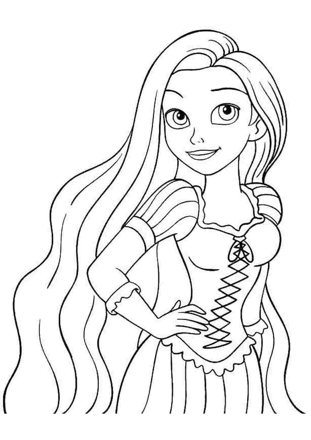 Надувная кукла раскраска Рапунцель Принцесса Дисней для девочек