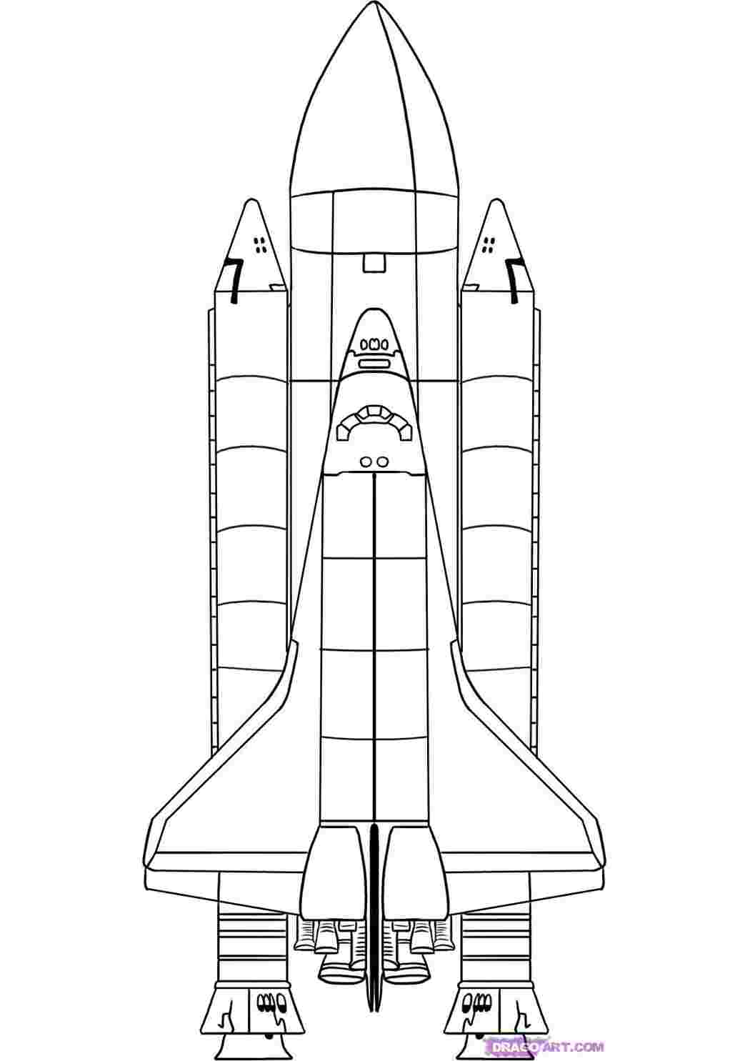 Раскраски Космический корабль многоразовый шаттл шаттл американский