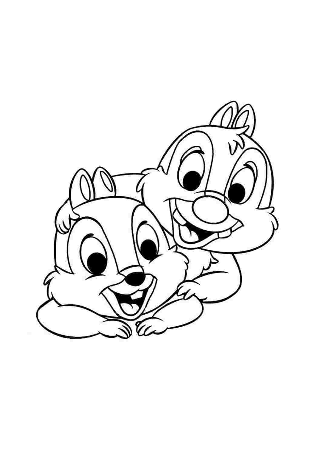 Раскраски из мультфильма Чип и Дейл спешат на помощь (Chip and Dale Rescue Rangers)