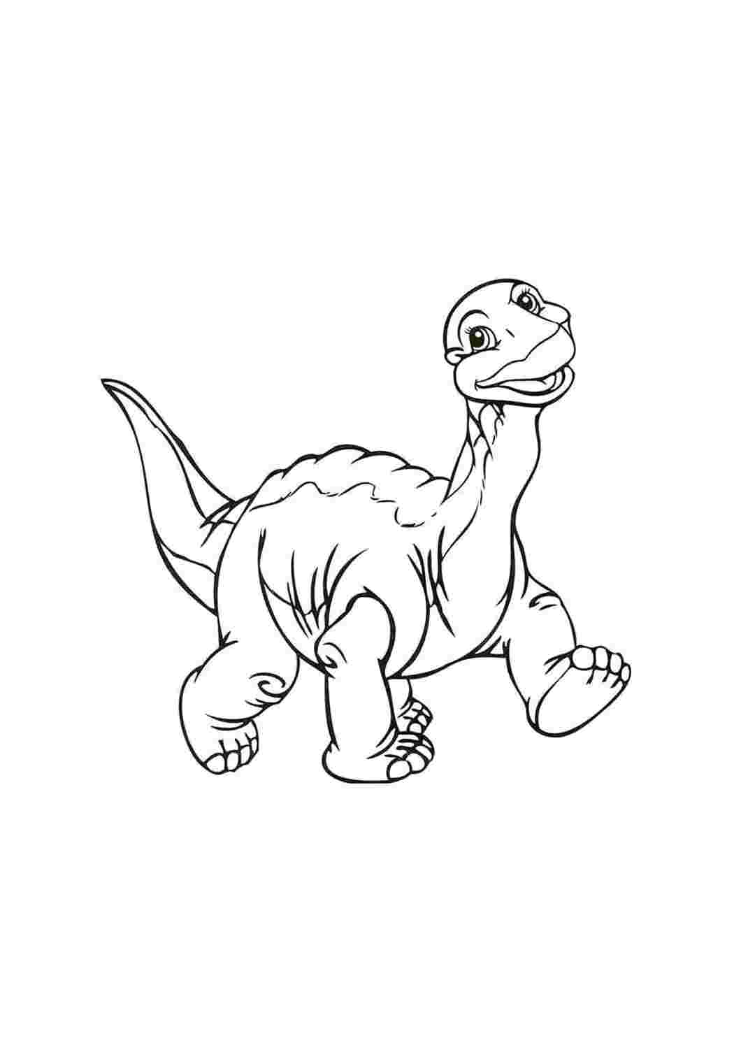 Раскраски Раскраски динозавр, радостный дно, дино улыбается,  динозавр динозавр