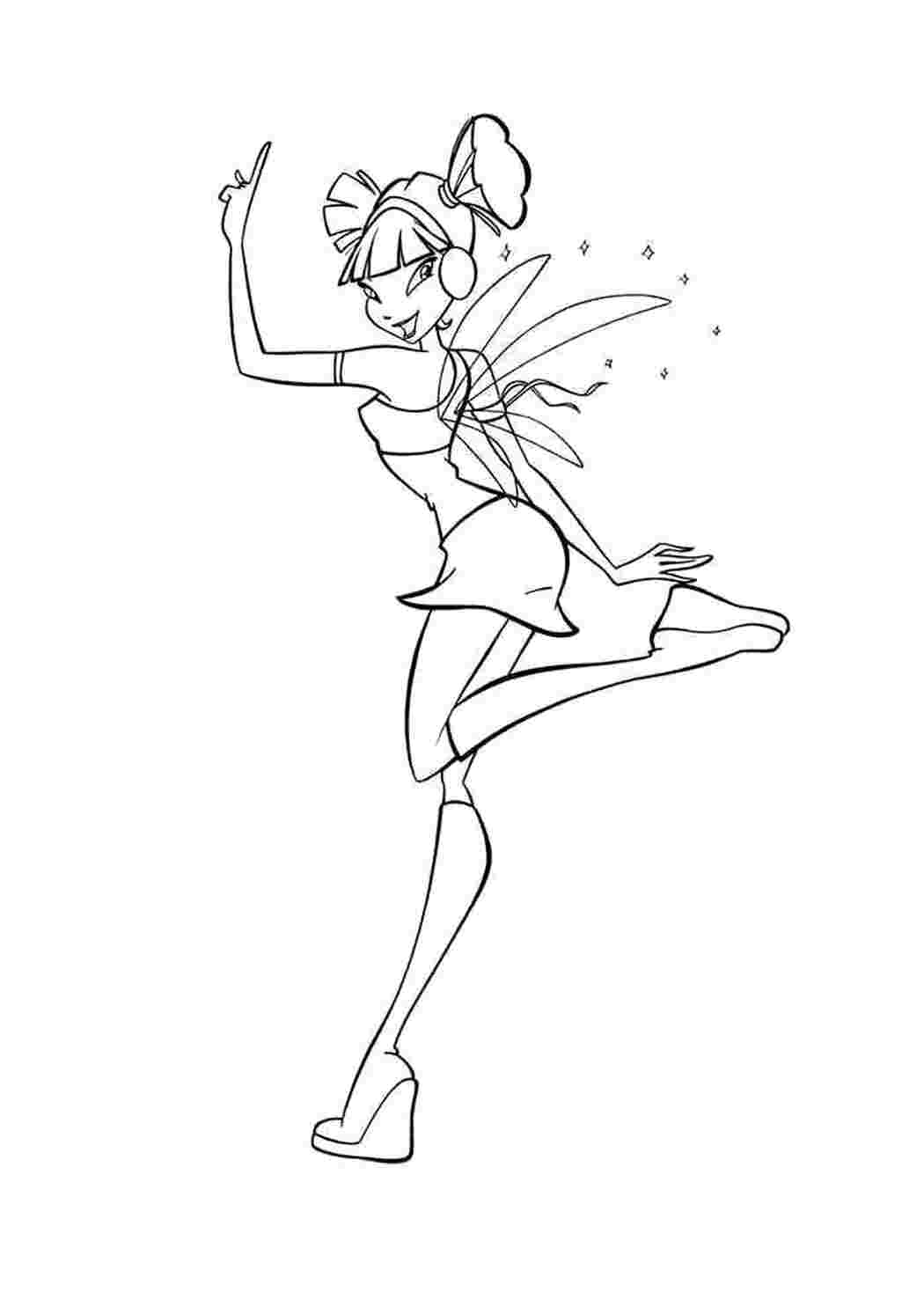Раскраски Раскраски Винкс Муза Клуб Винкс Winx club Муза