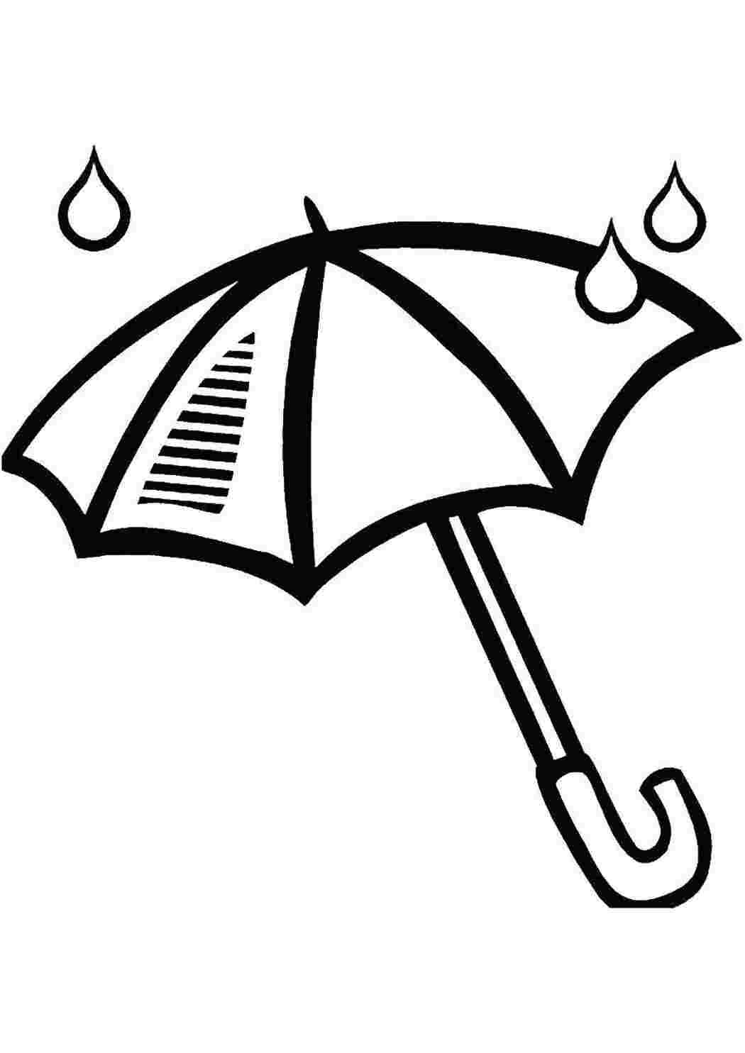 Раскраски Зонтик под дождем зонт Дождь, зонт, осень