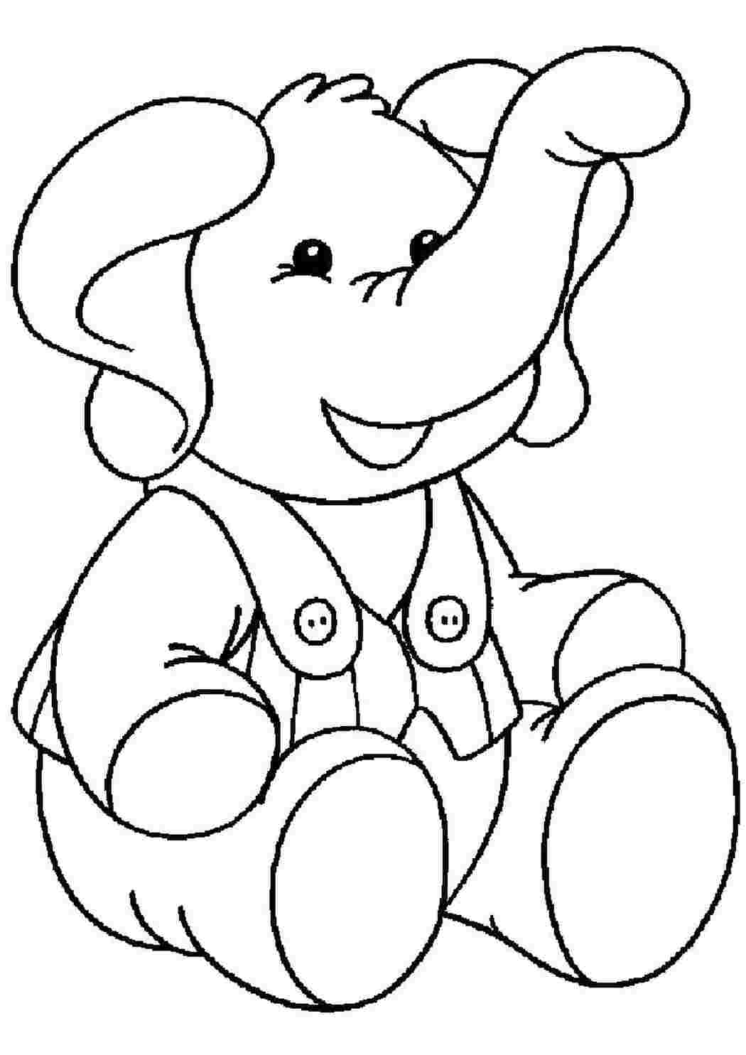 Раскраски Раскраска слон игрушечный слон слон