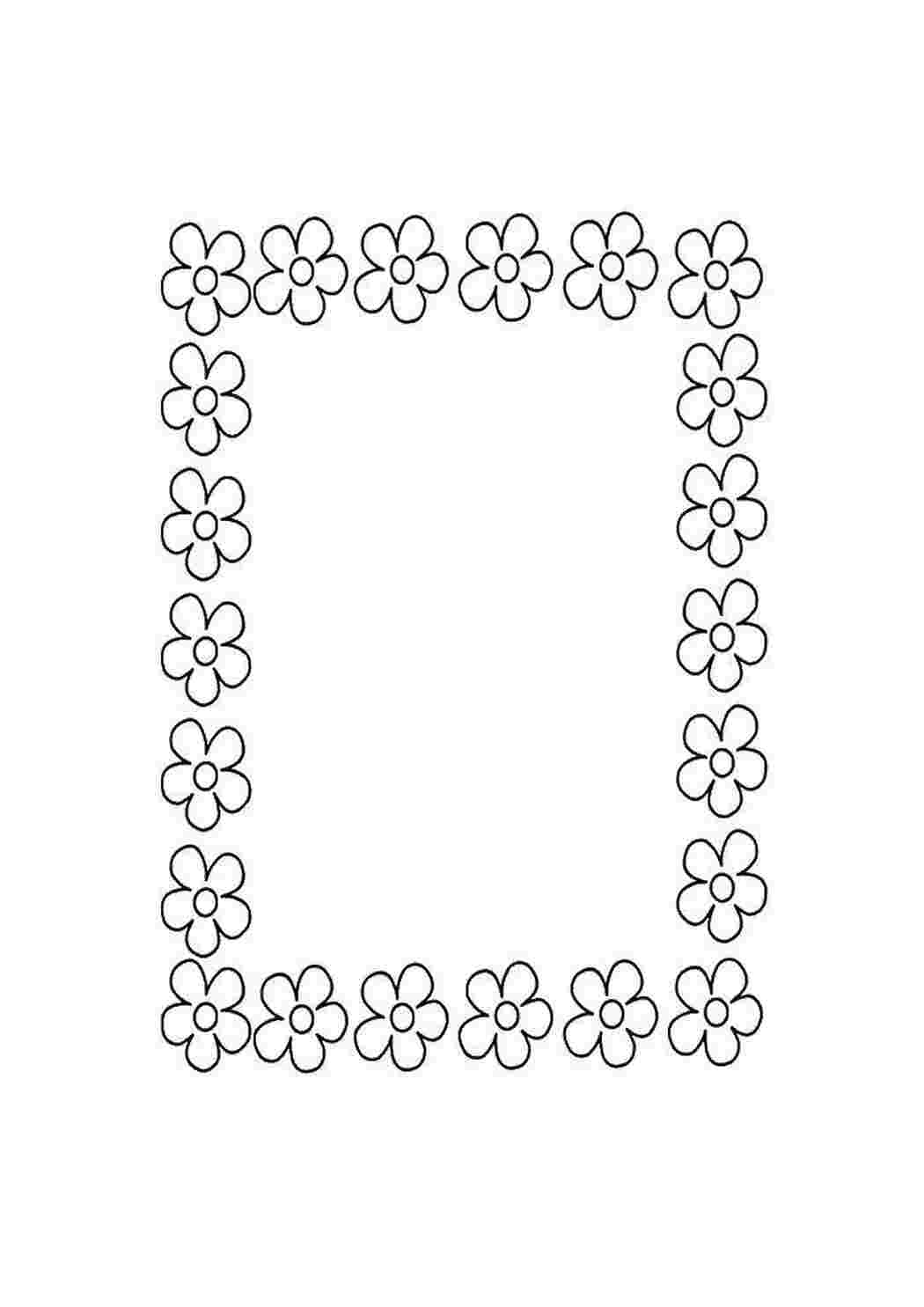 Раскраски Цветочная рамочка рамки для текста Рамка